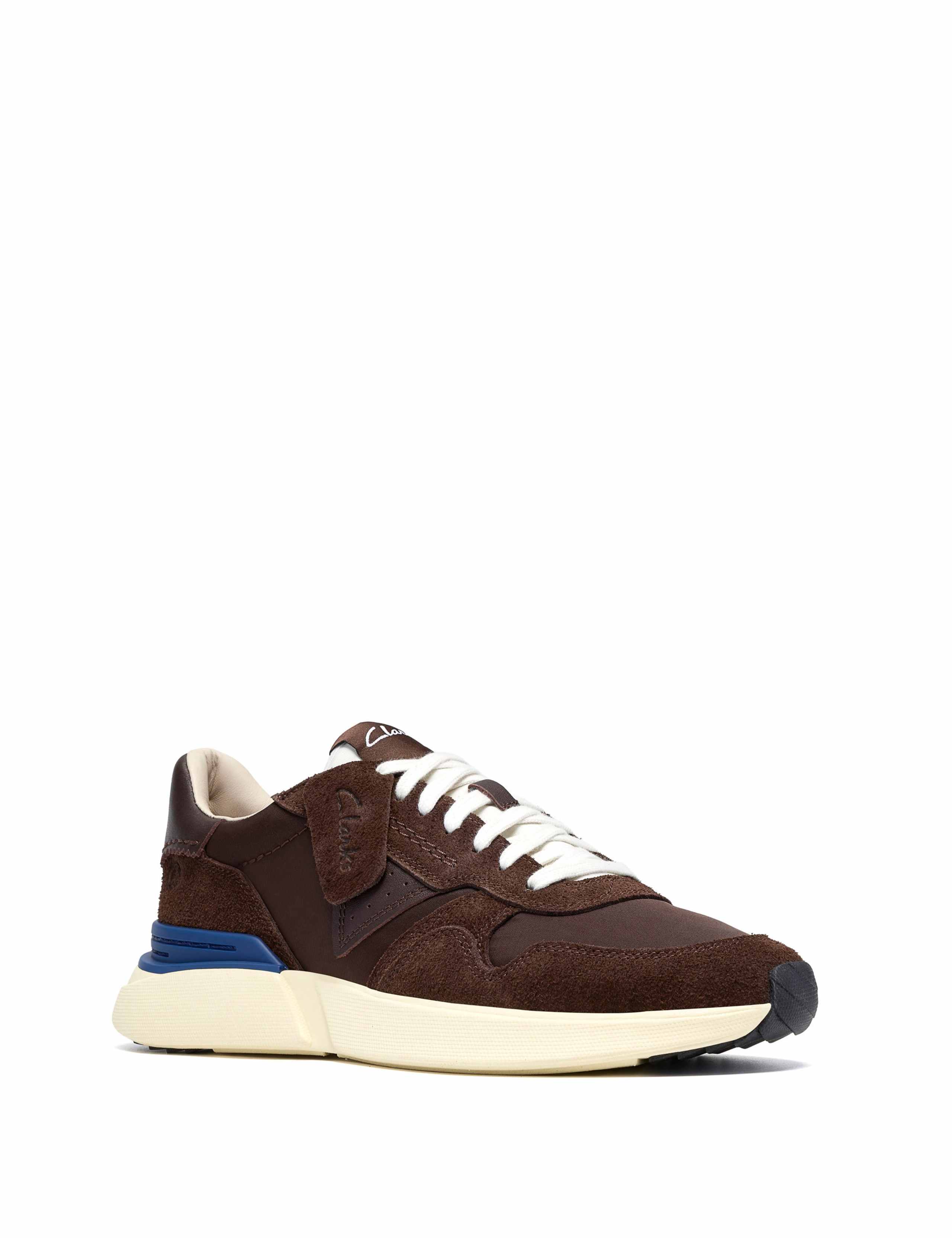 Suede Lace Up Retro Trainers 2 of 7
