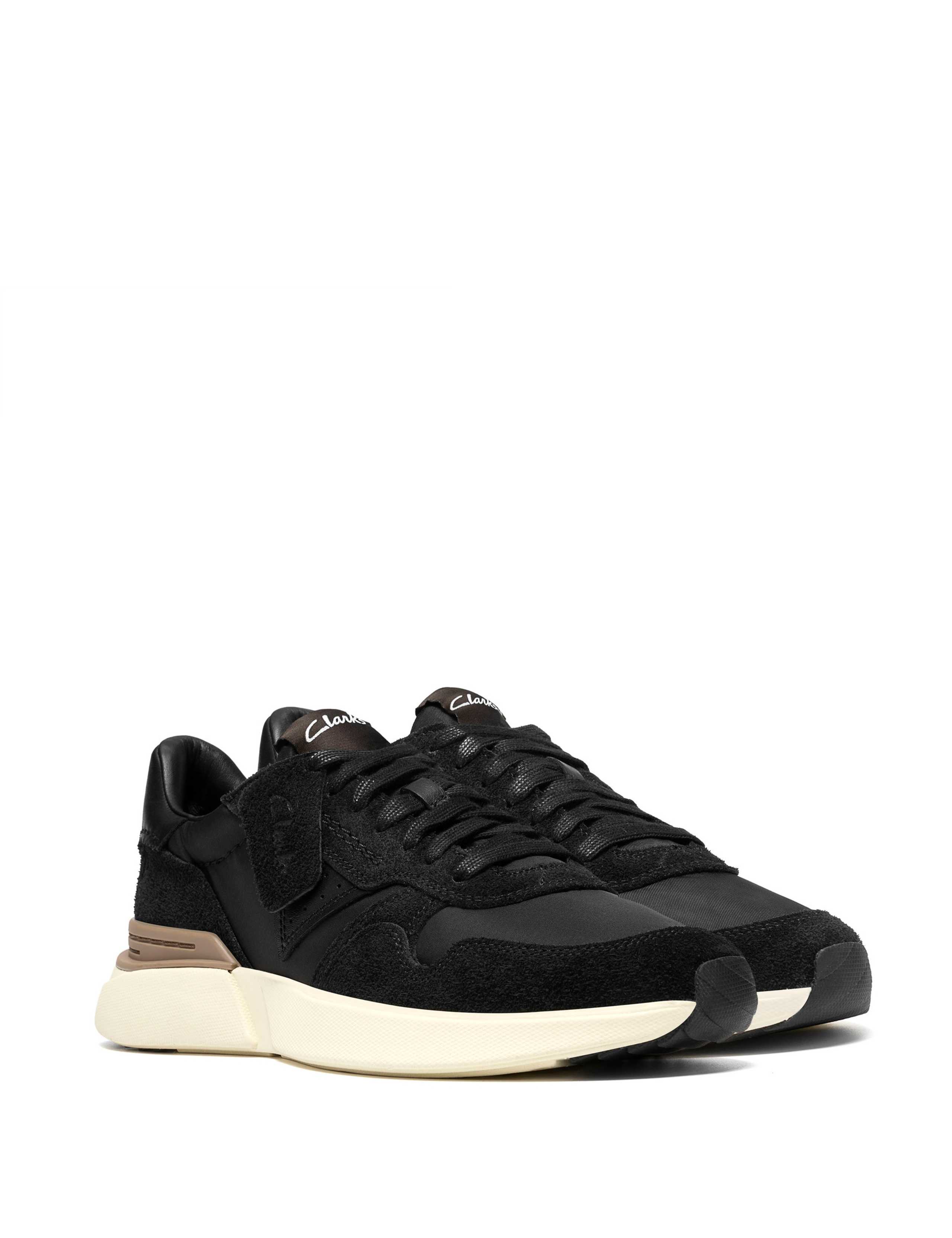 Suede Lace Up Retro Trainers 4 of 7