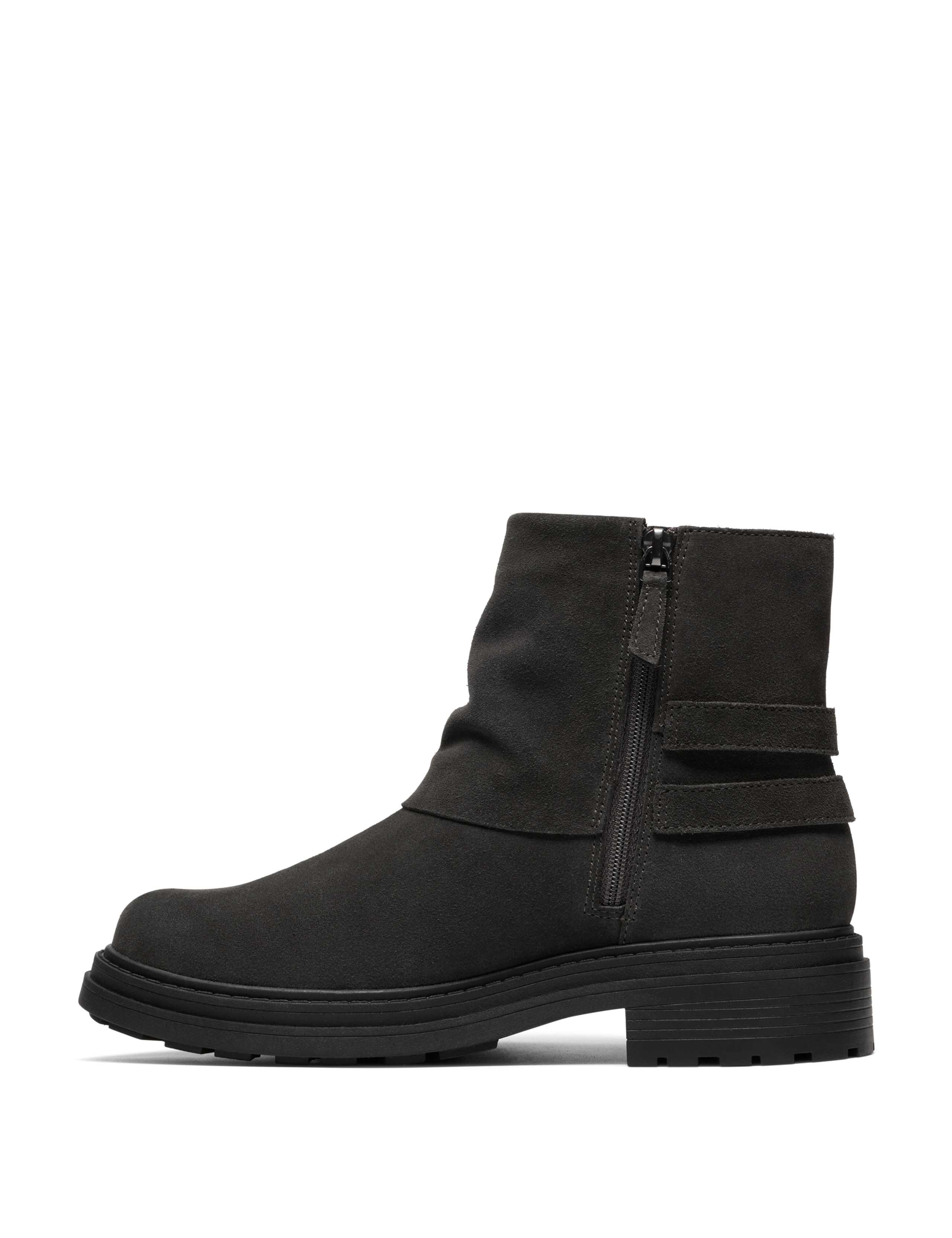 Leather Block Heel Ankle Boots 4 of 6