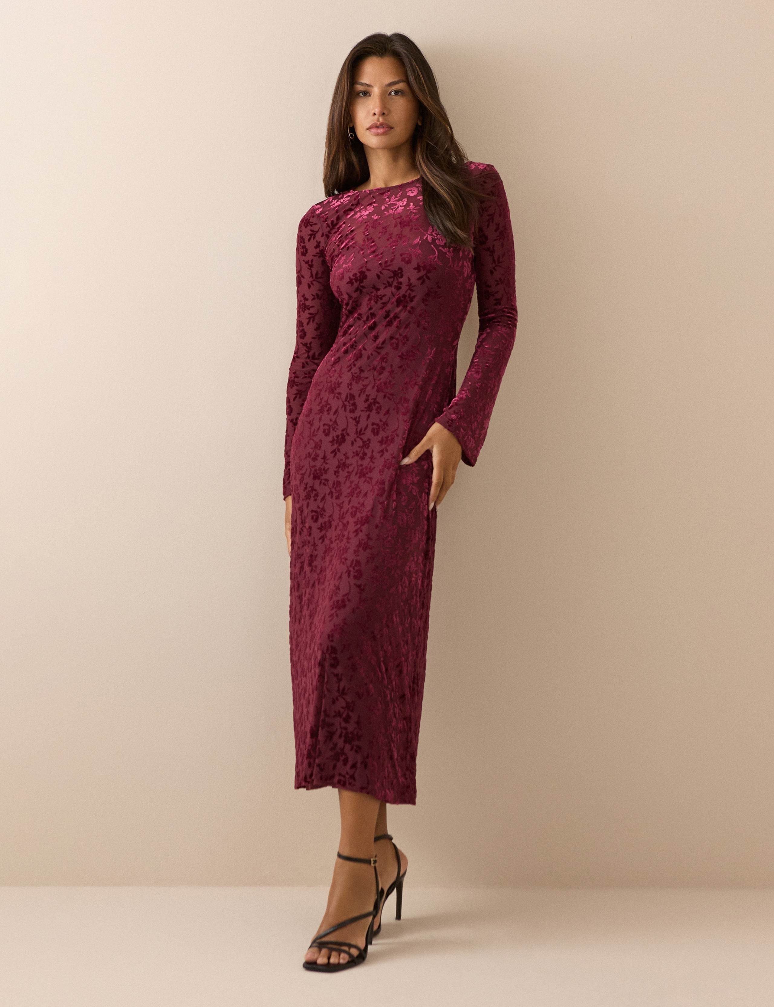 Floral Midi Waisted Dress 2 of 5