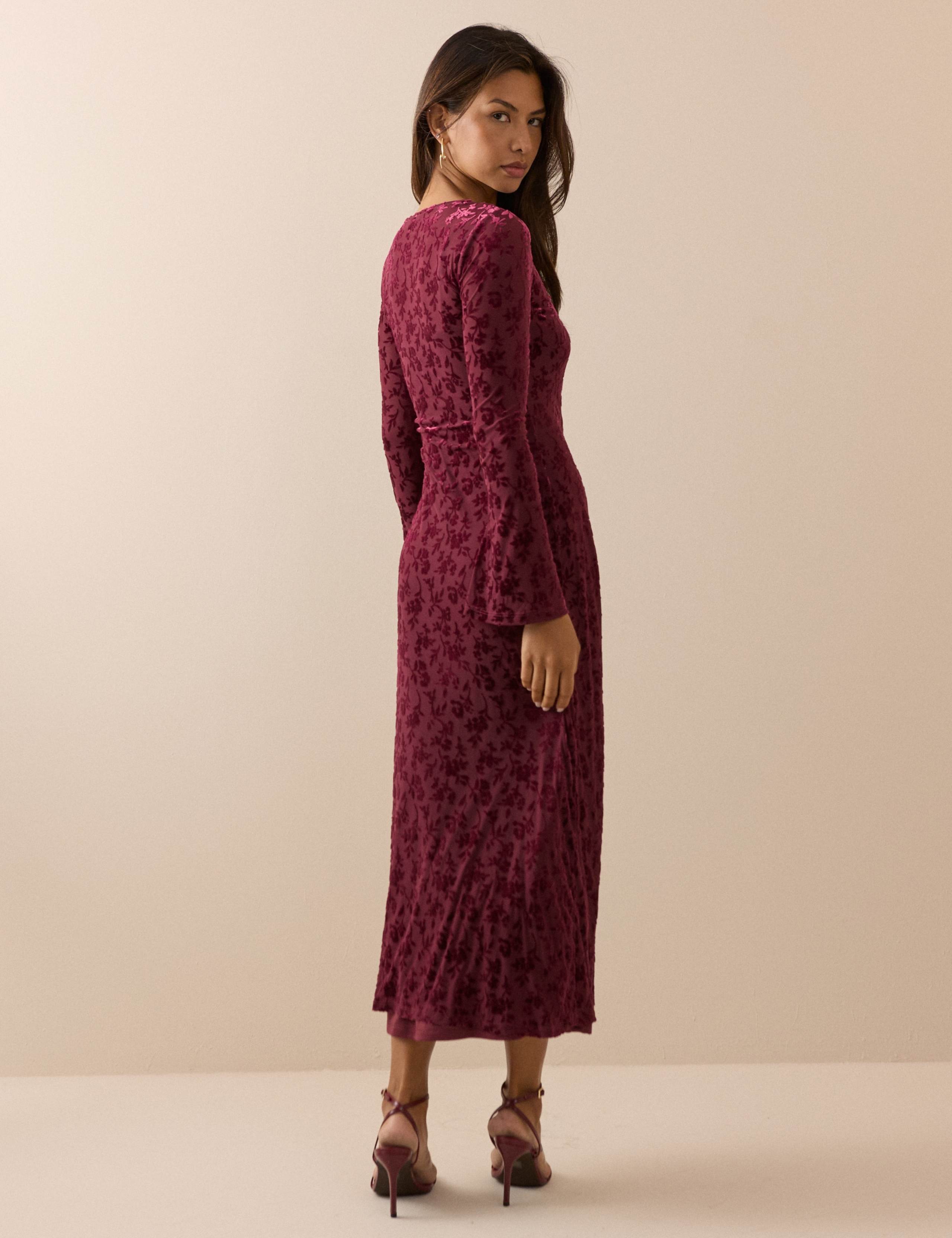Floral Midi Waisted Dress 3 of 5