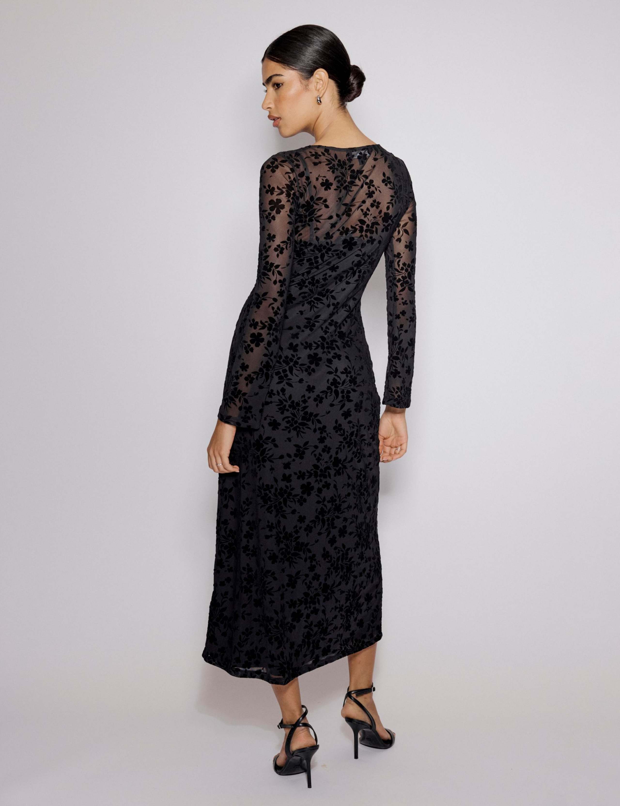 Floral Midi Waisted Dress 4 of 5