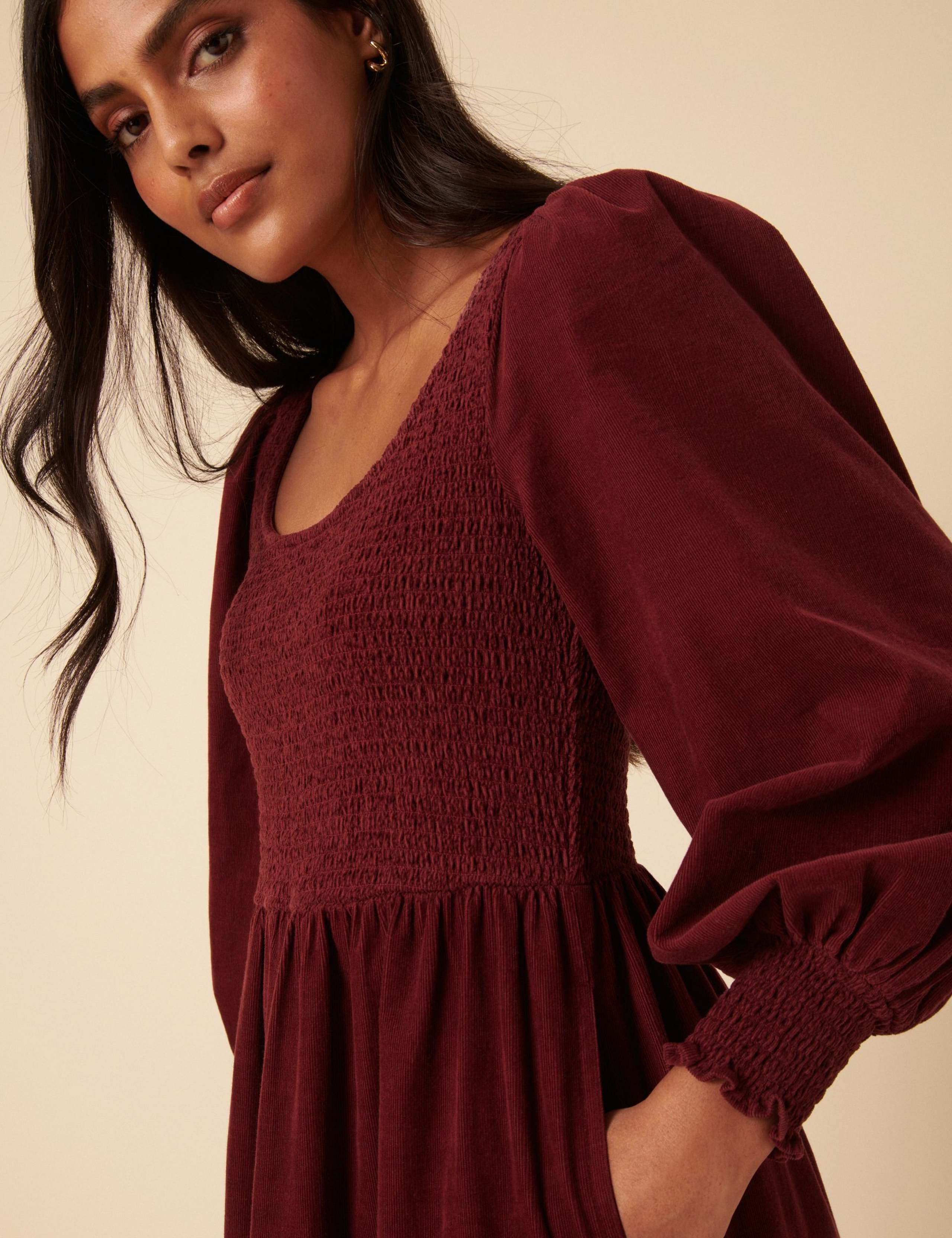 Cotton Scoop Neck Tiered Midi Dress 5 of 5