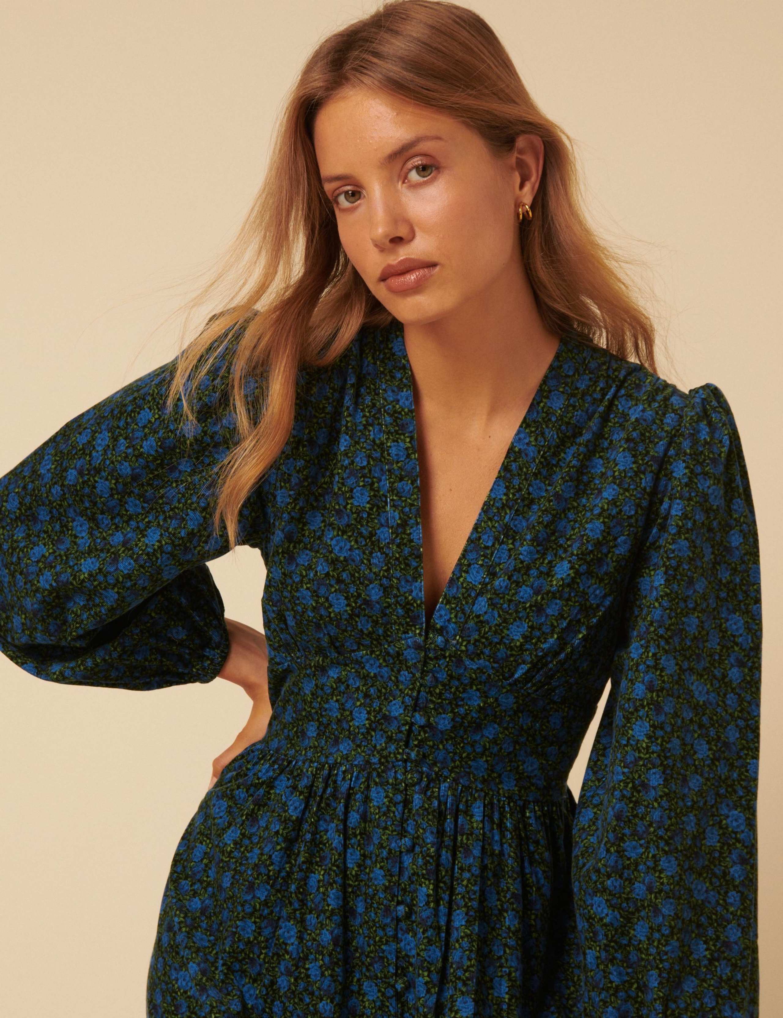 Pure Cotton Ditsy Floral Midi Tea Dress 2 of 5