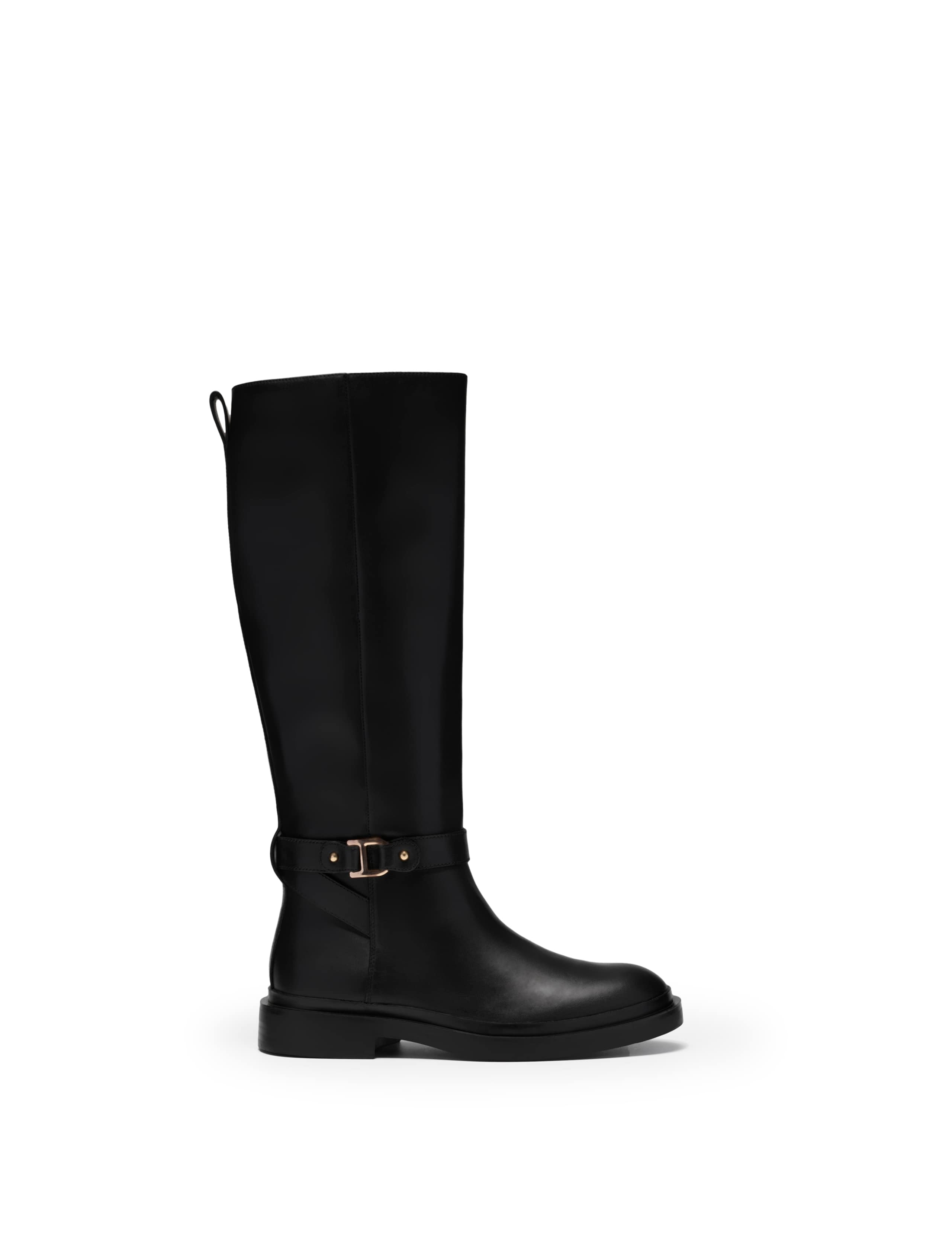 Leather Buckle Knee High Boots 1 of 6