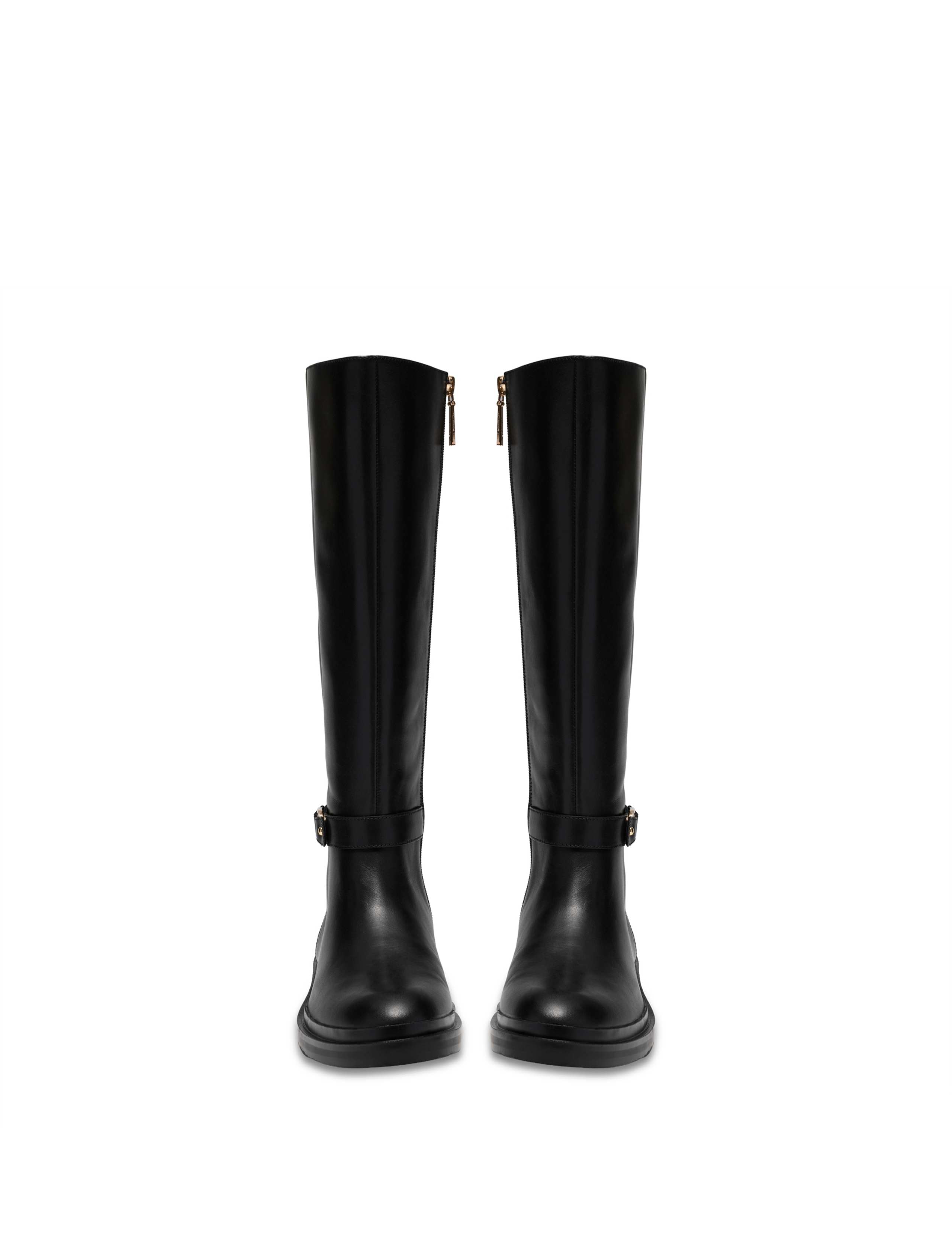 Leather Buckle Knee High Boots 2 of 6