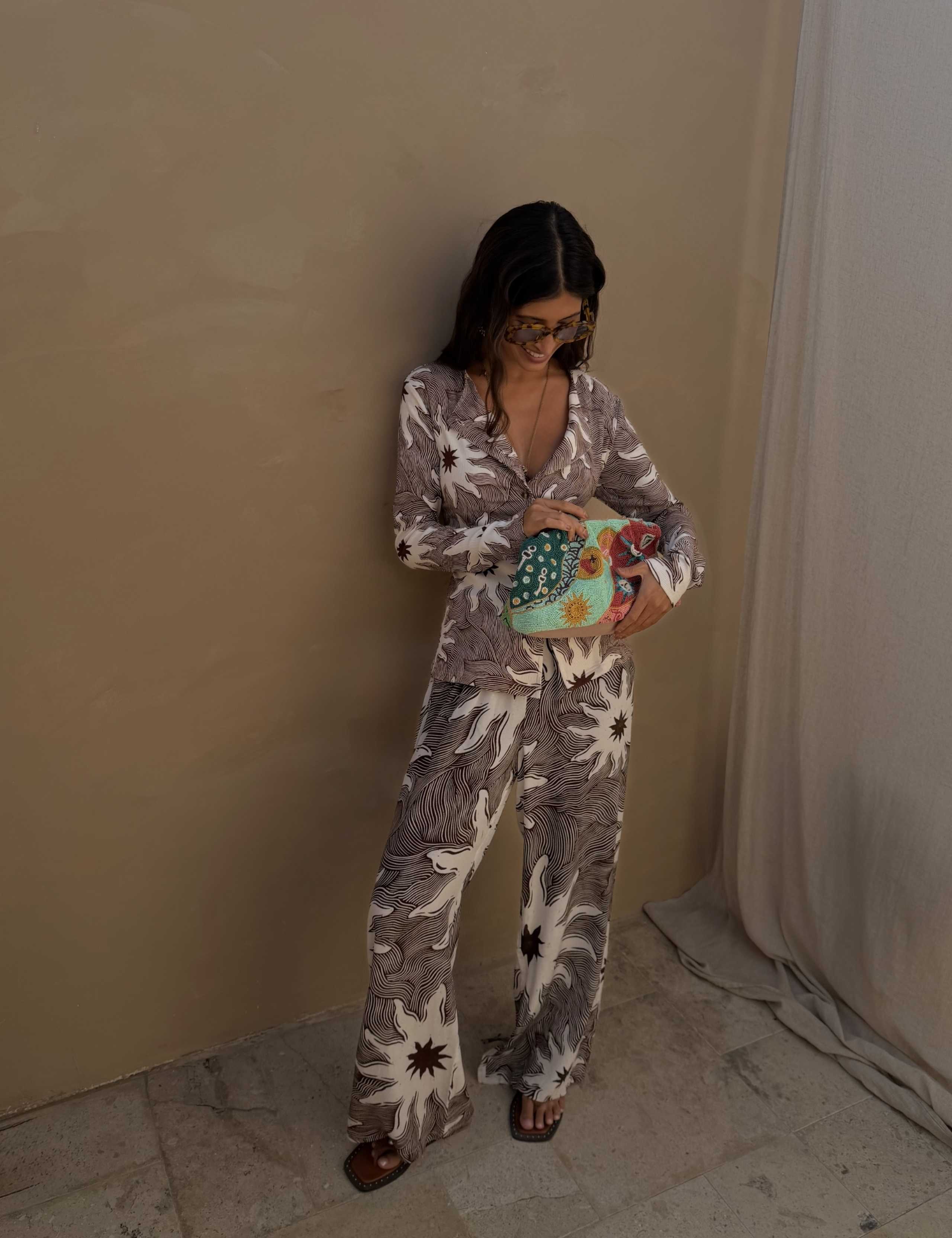 Printed Wide Leg Trousers 2 of 3