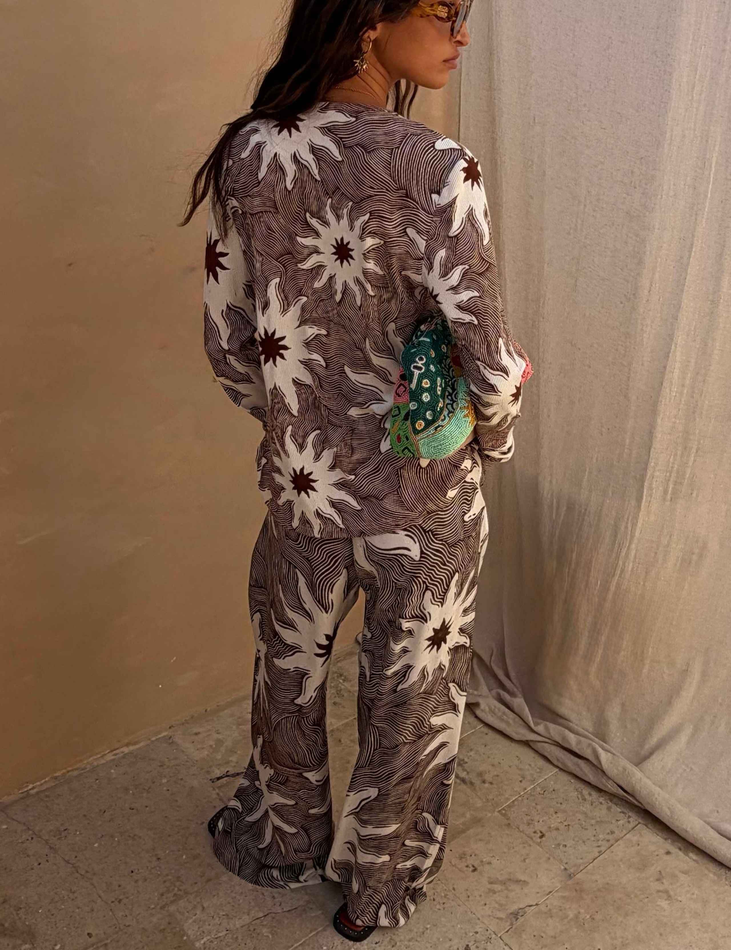Printed Wide Leg Trousers 3 of 3