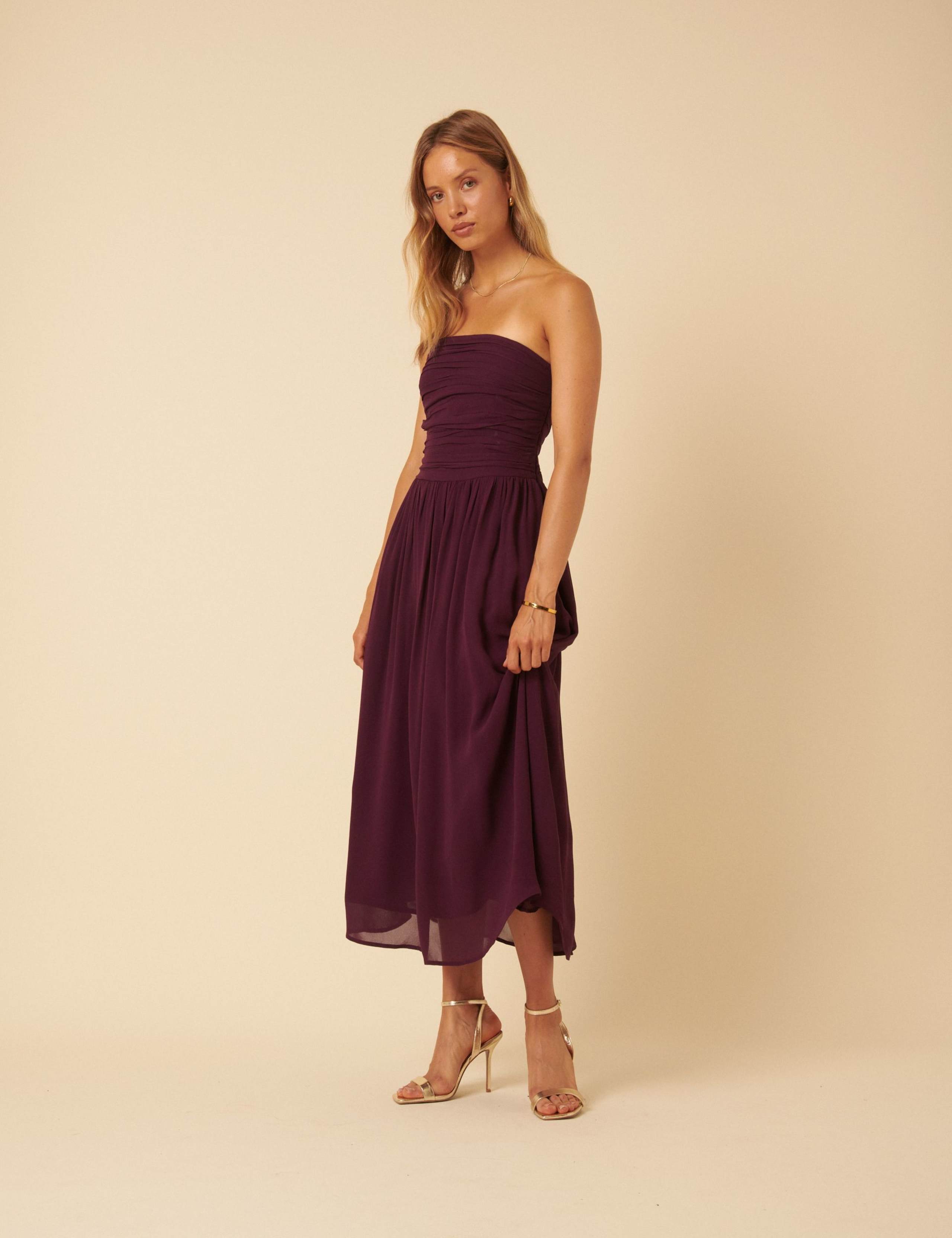 Strappy Midi Waisted Dress 2 of 5