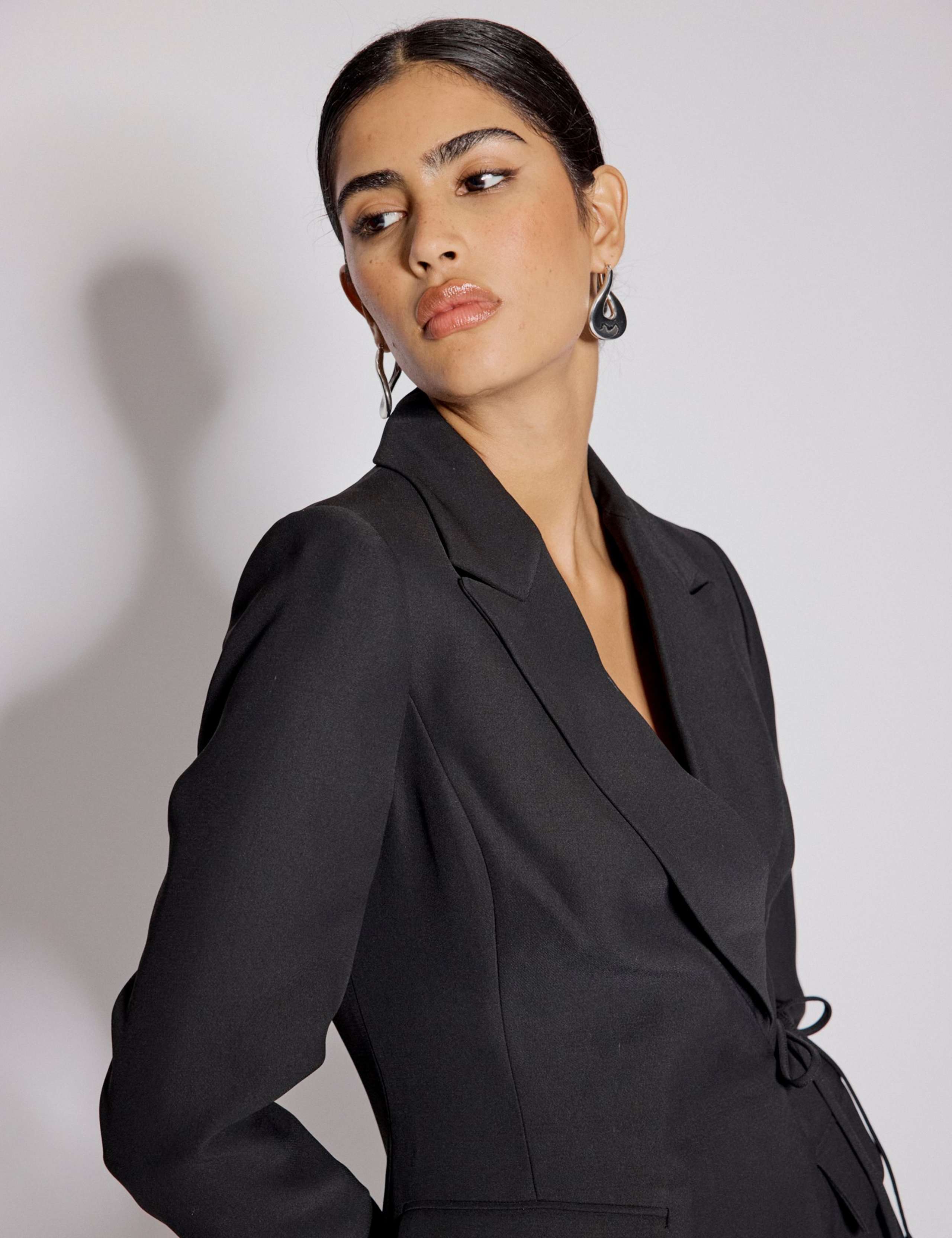 Tie Waist Mini Tailored Dress 5 of 5