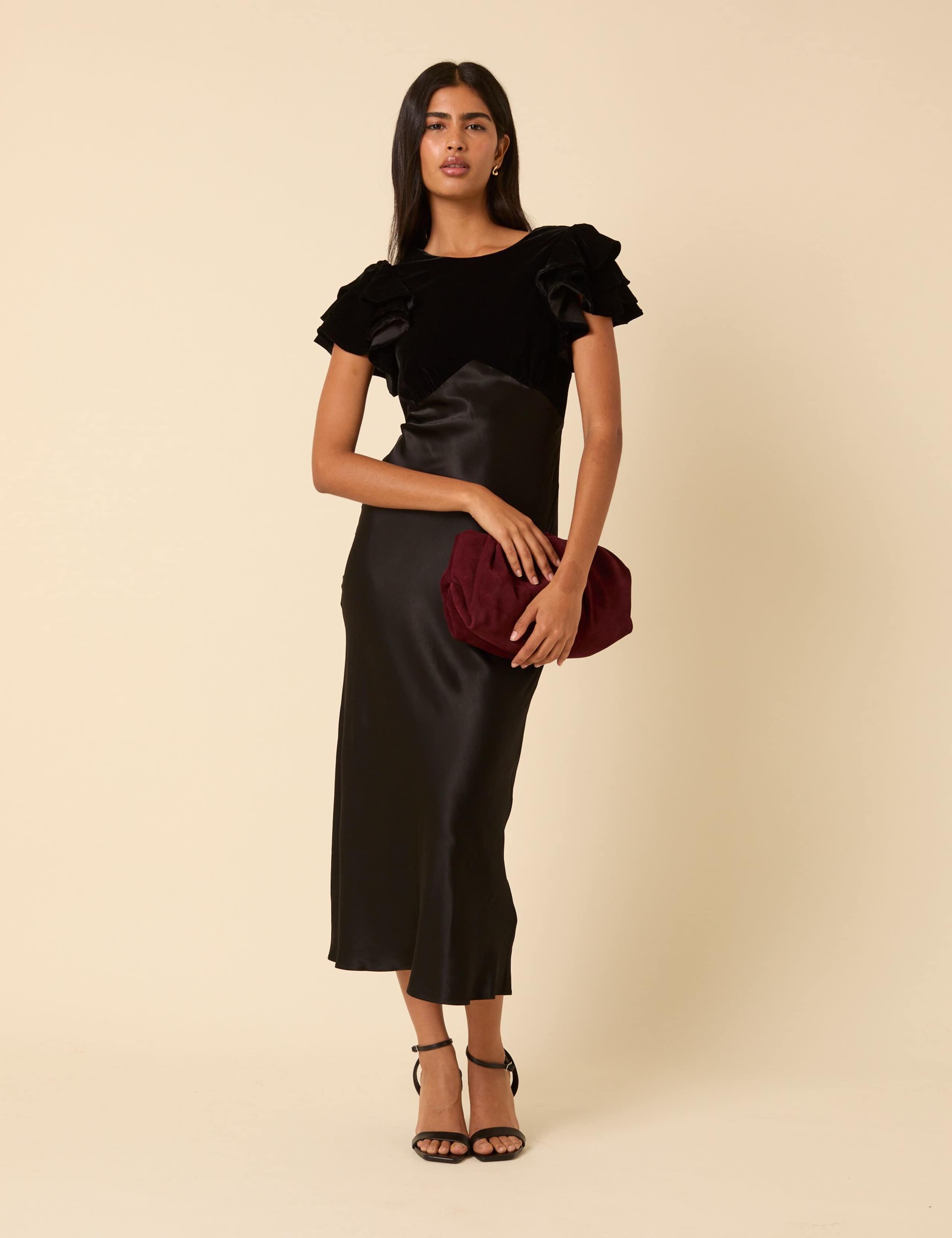 Velvet Waisted Midi Dress 5 of 5