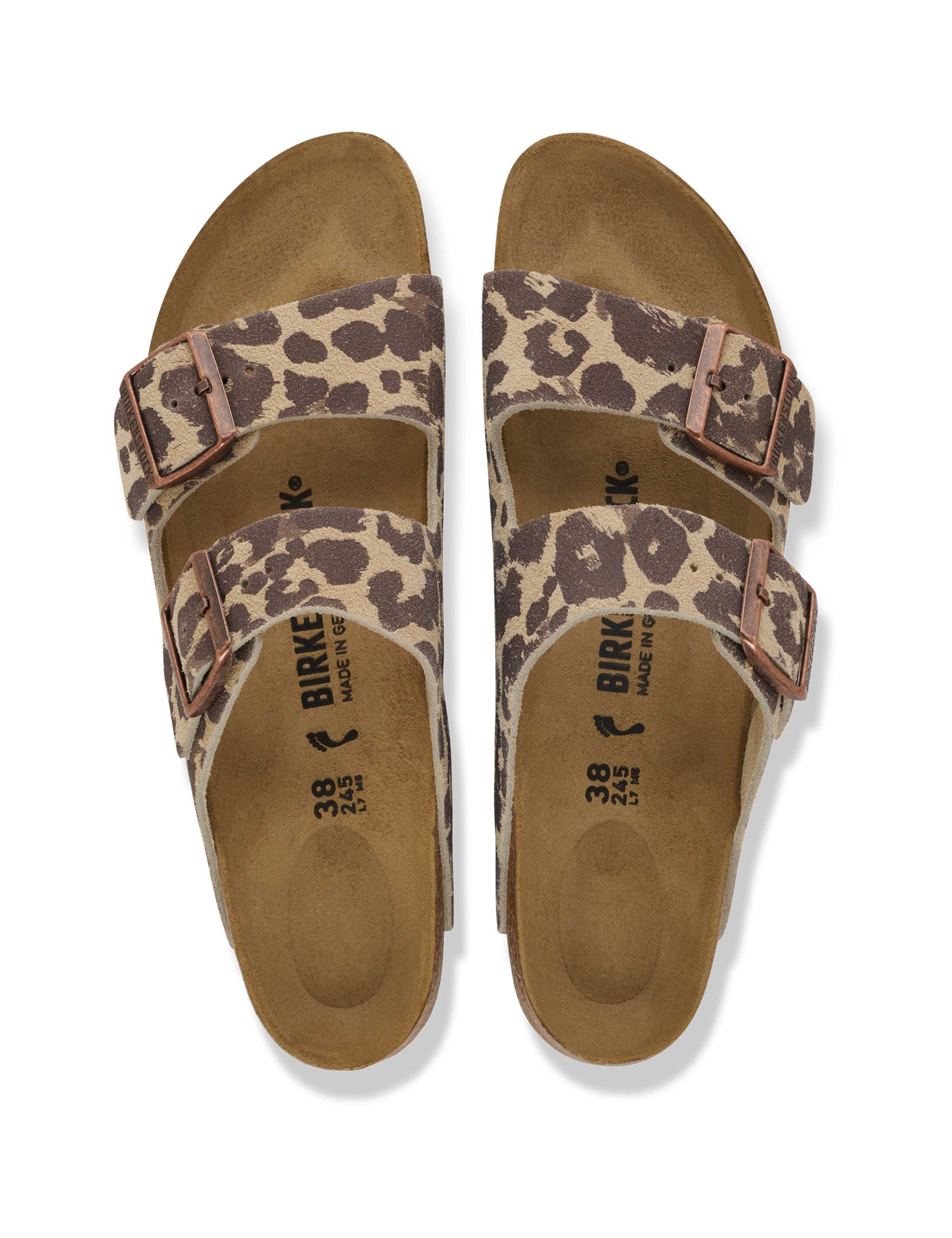 Arizona Suede Animal Print Footbed Sandals 3 of 3