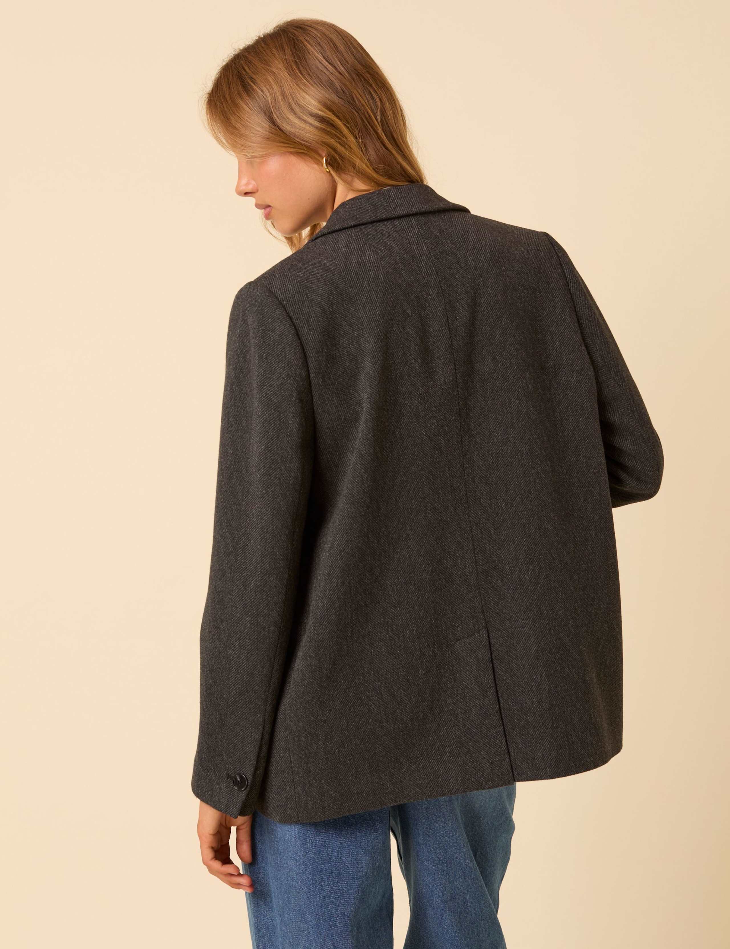 Tailored Double Breasted Blazer with Wool 3 of 5