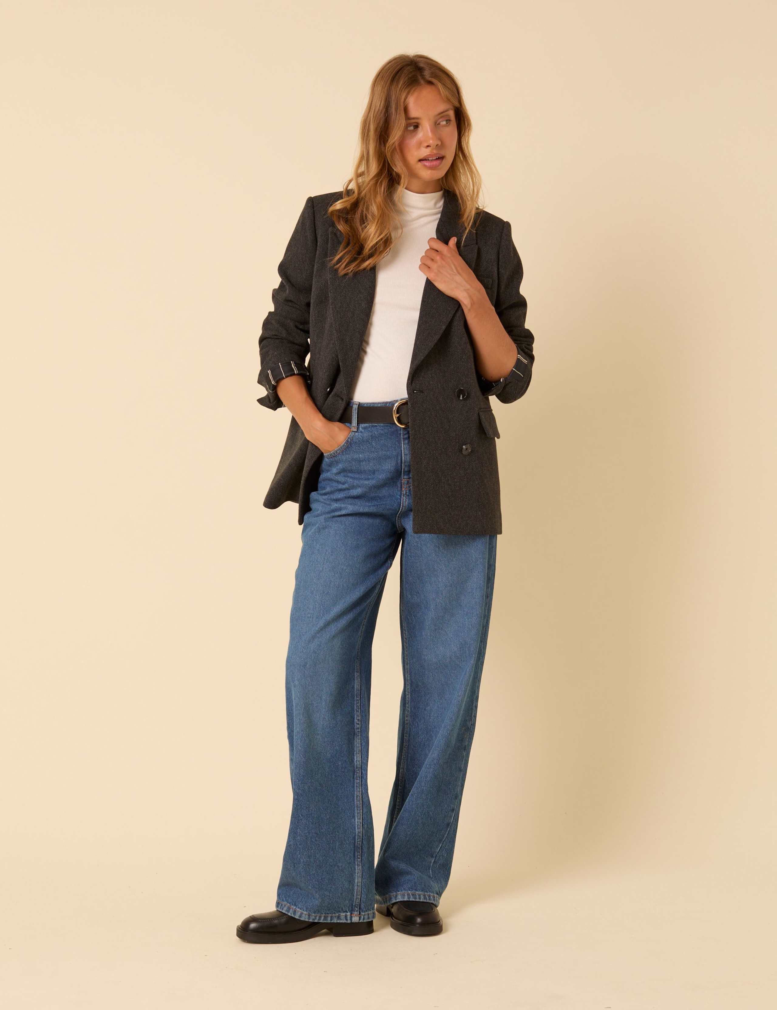 Tailored Double Breasted Blazer with Wool 5 of 5