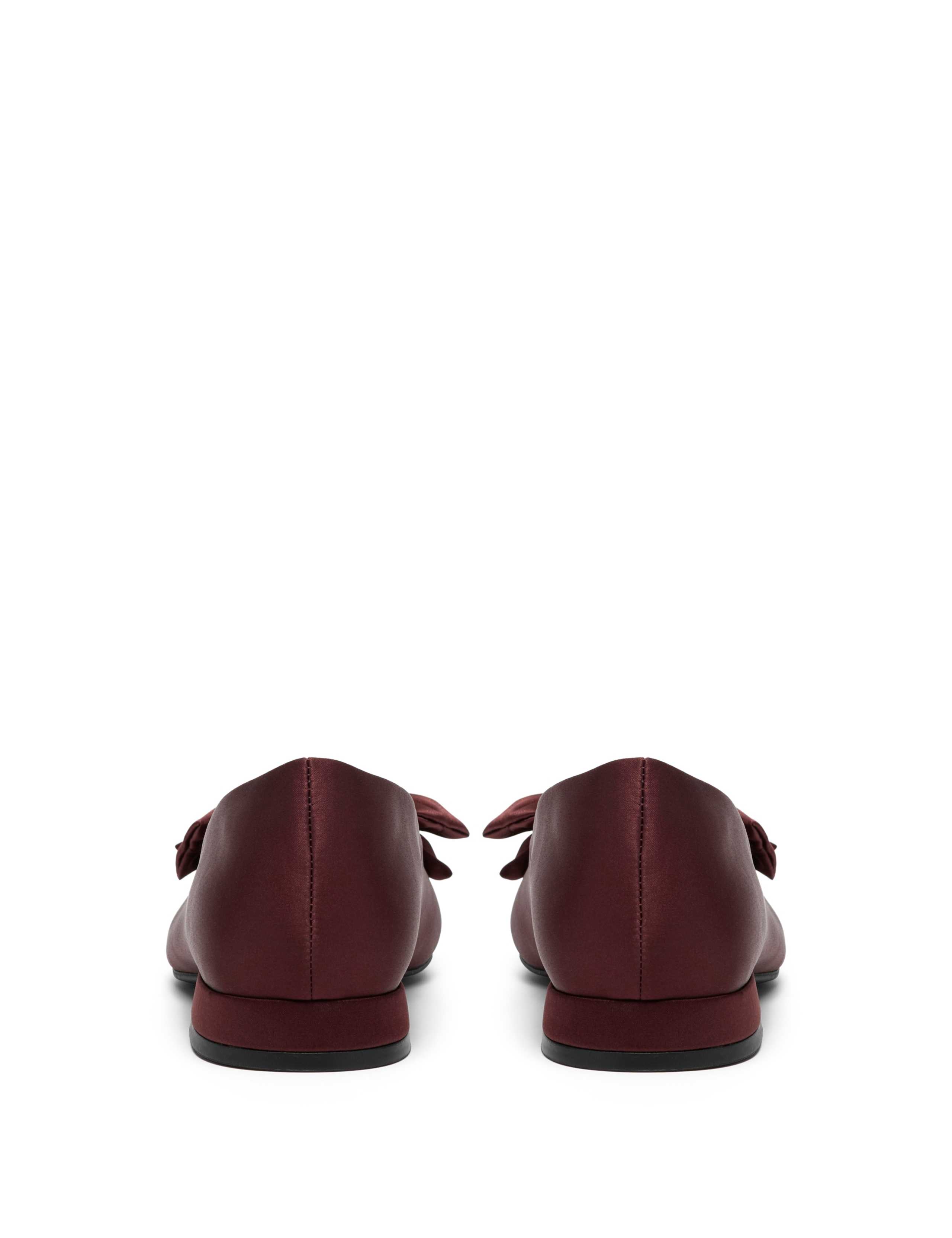 Satin Embellished Bow Flat Pointed Ballet Pumps 5 of 6