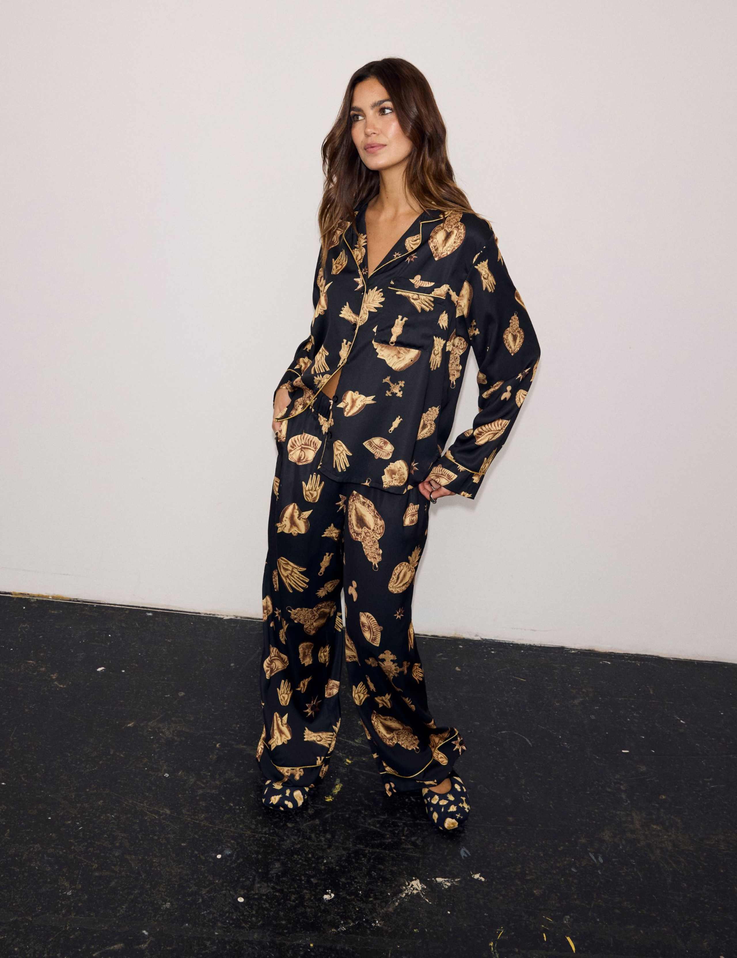 Printed Button Through Pyjama Set 2 of 5