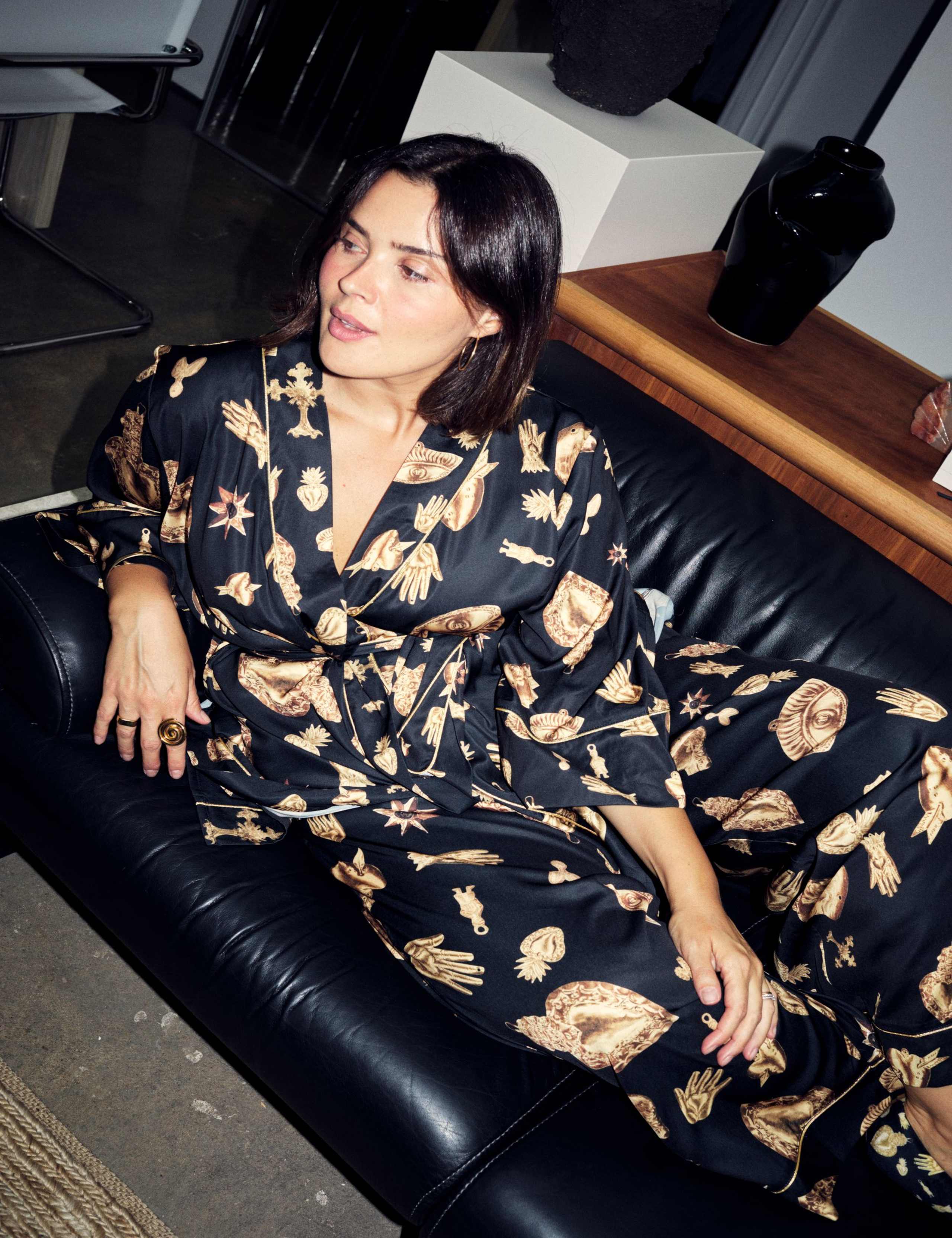 Printed Button Through Pyjama Set 5 of 5