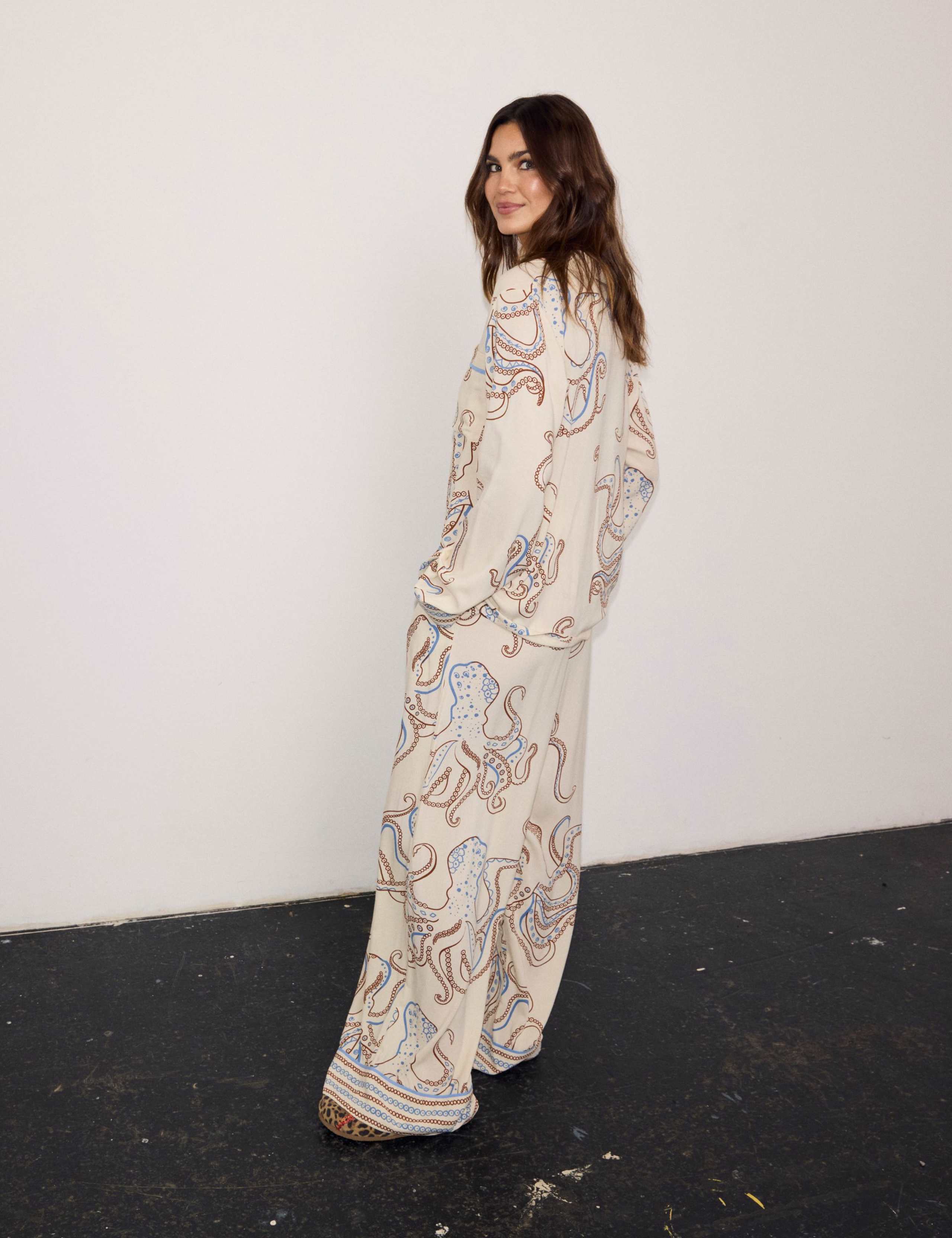 Octopus Print Button Through Pyjama Set 6 of 6