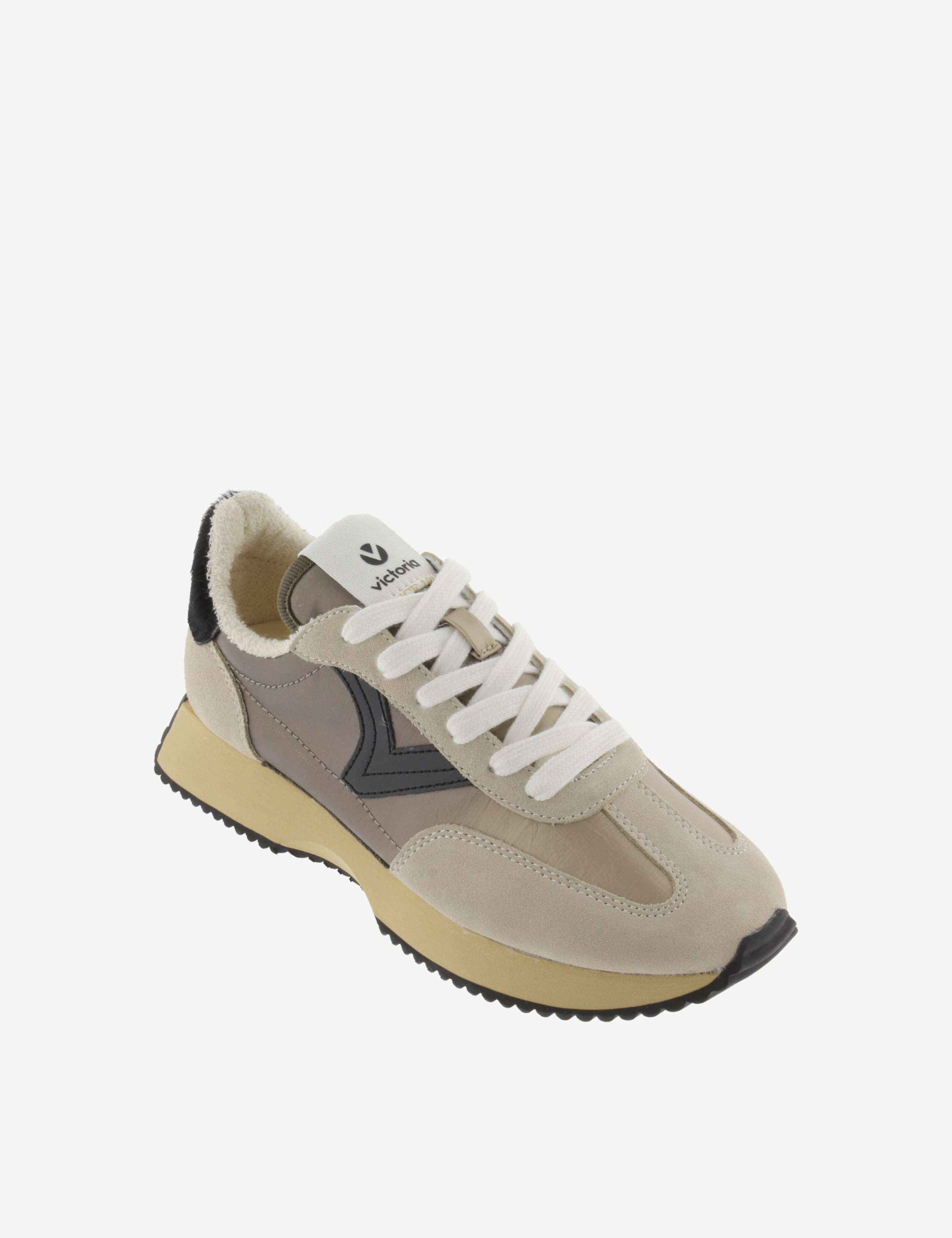 Cosmos Leather & Nylon Metallic Trainers 3 of 4
