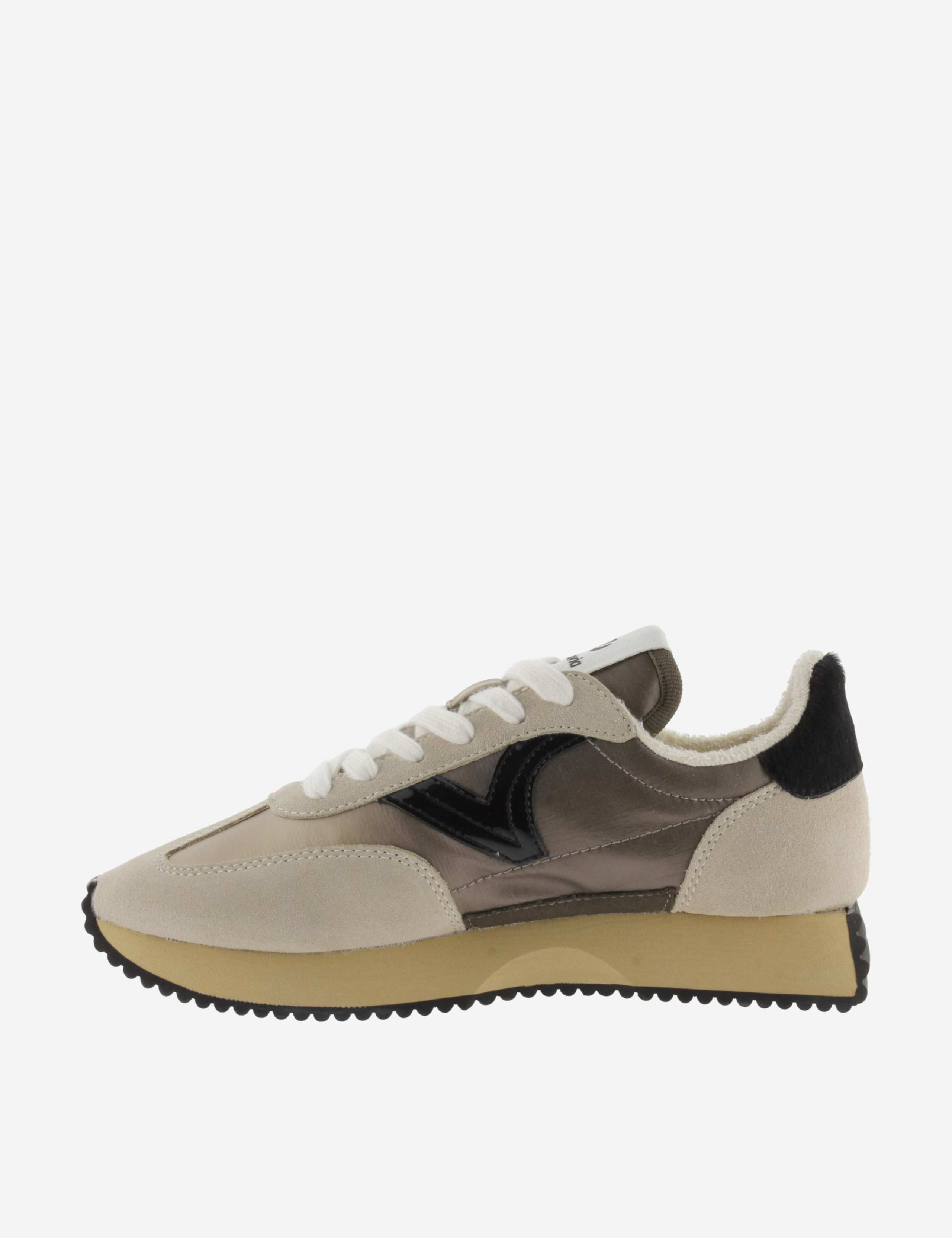 Cosmos Leather & Nylon Metallic Trainers 4 of 4