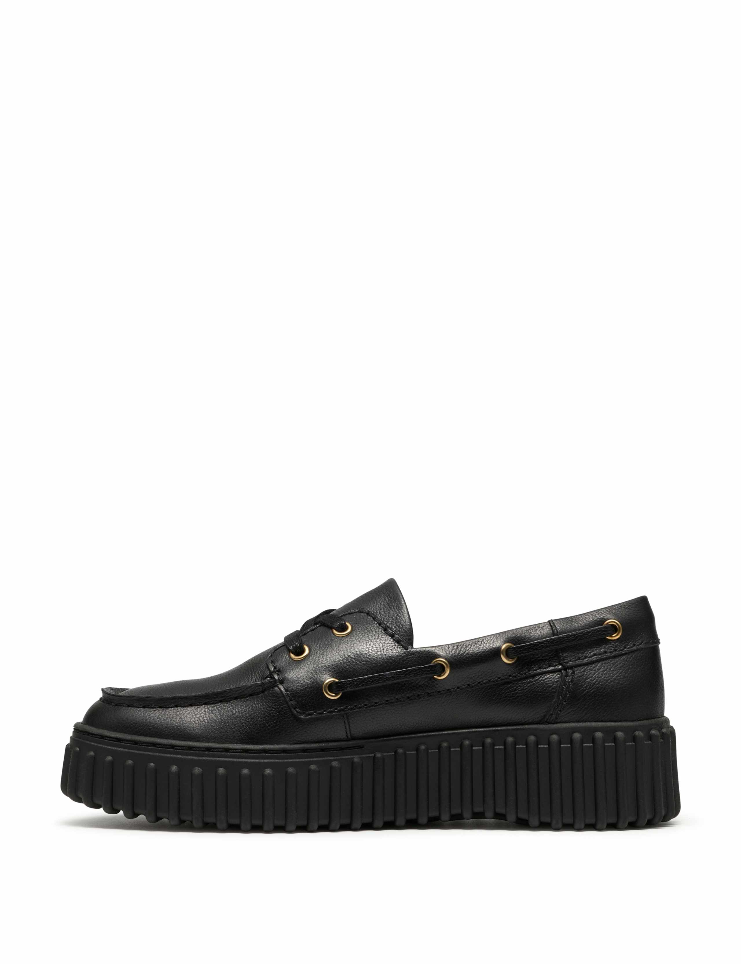 Leather Chunky Lace Up Boat Shoes 5 of 8