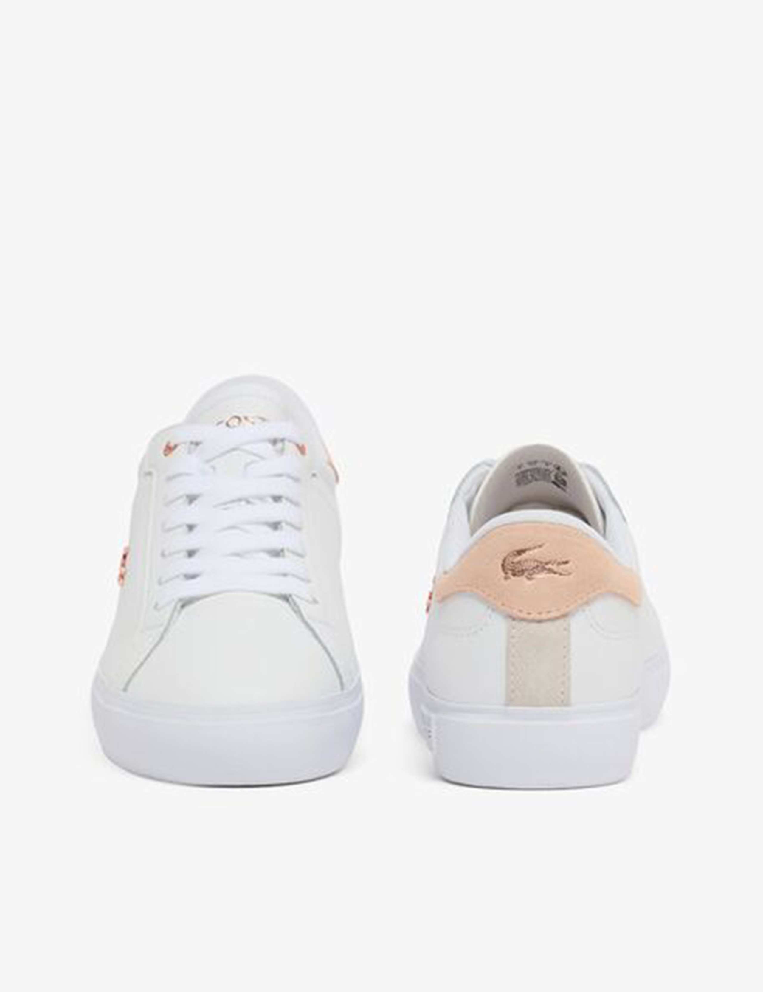 Powercourt Leather Rose Gold Detail Trainers 4 of 6