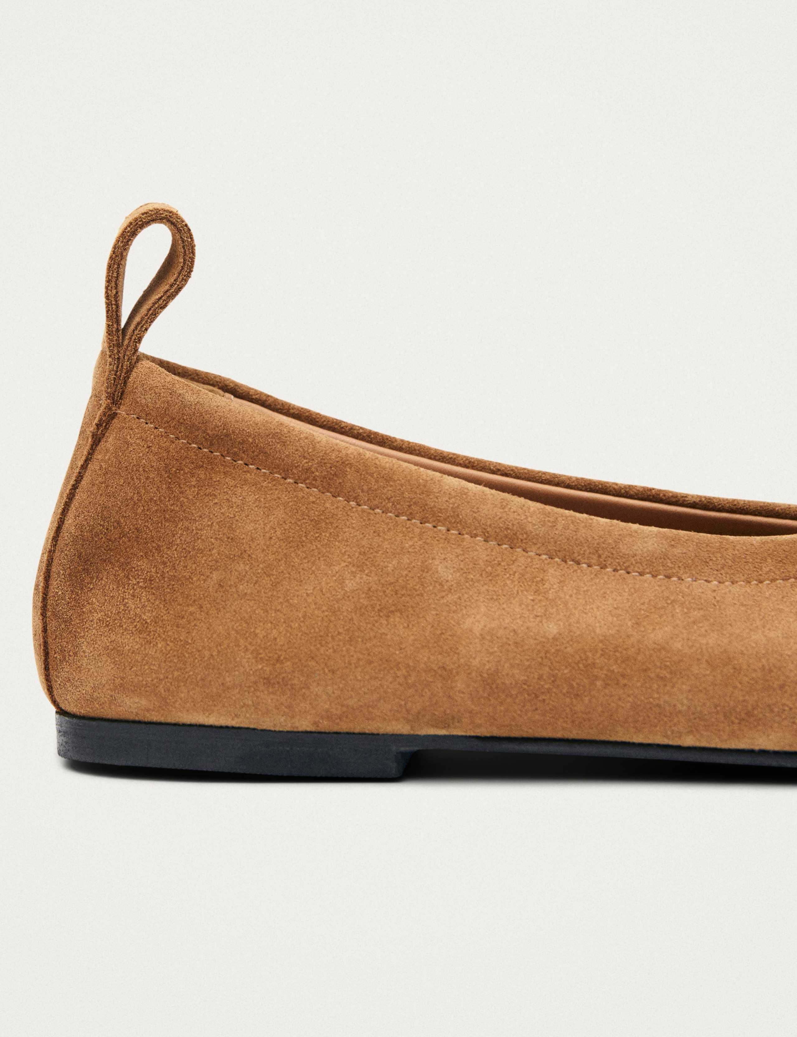 Suede Bow Flat Ballet Pumps 7 of 7