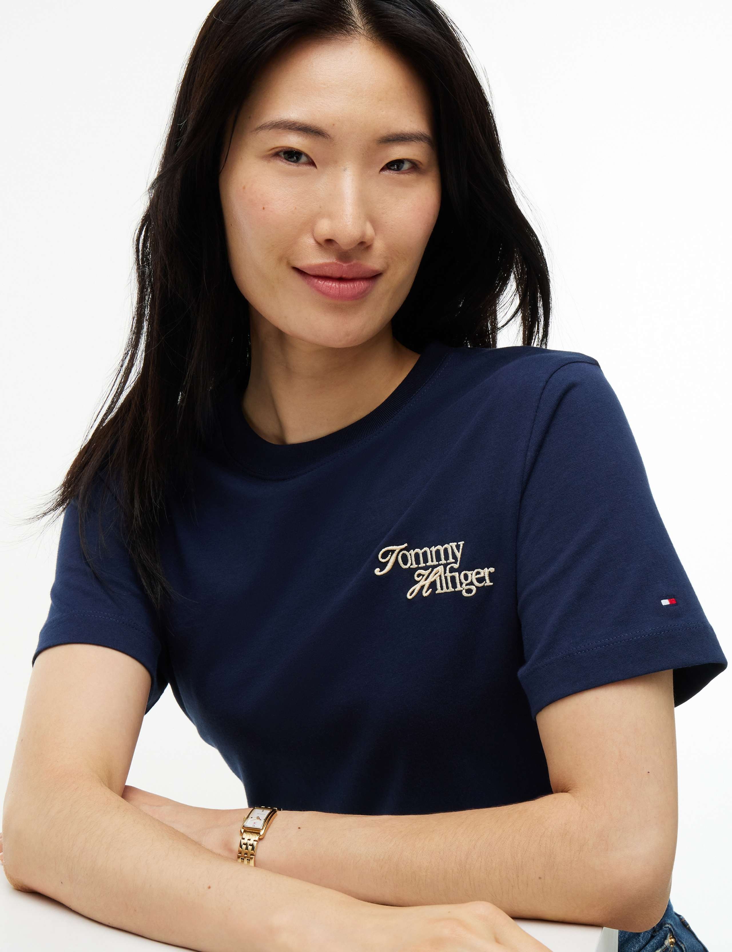 Pure Cotton Script Crew T-Shirt 5 of 6