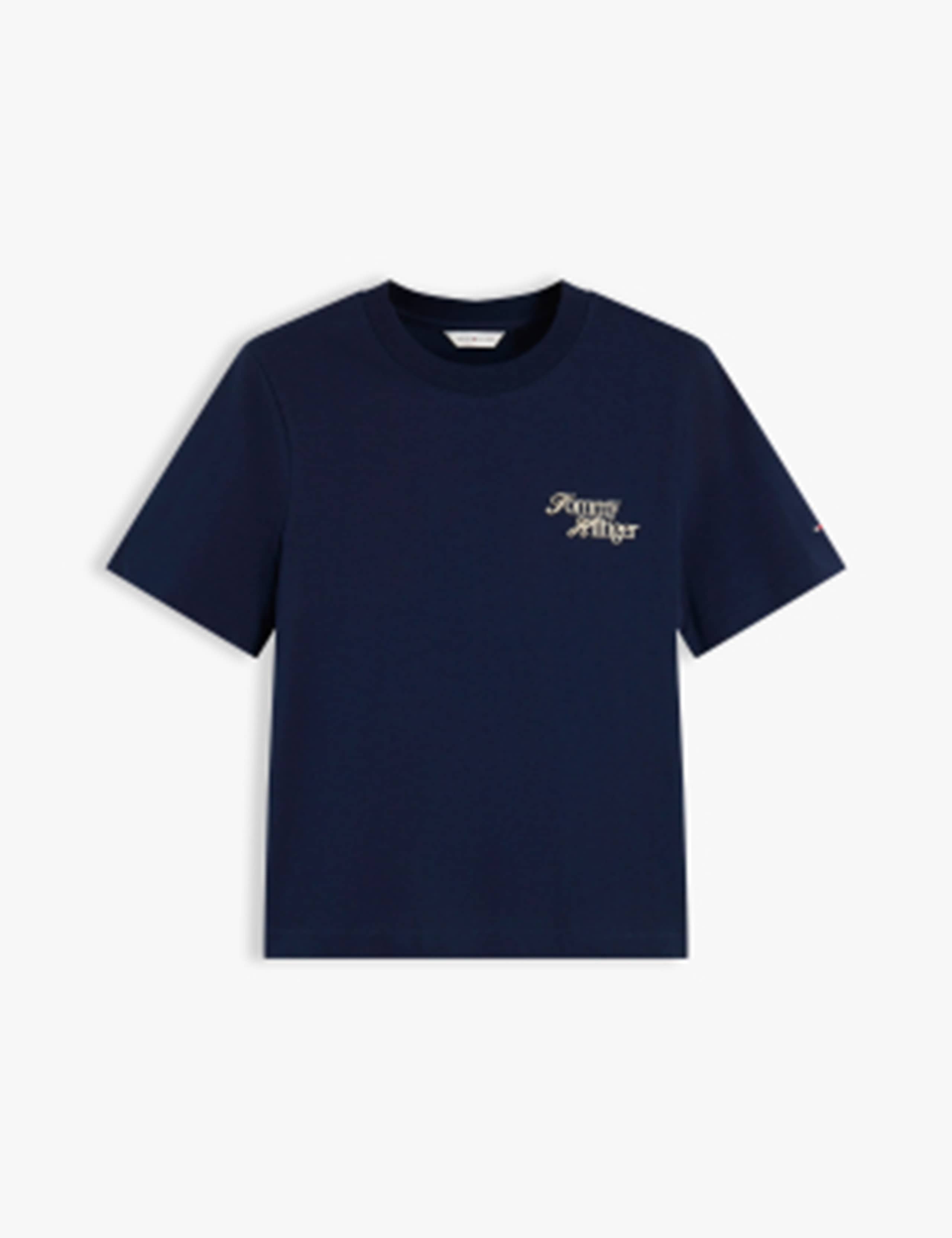 Pure Cotton Script Crew T-Shirt 2 of 6