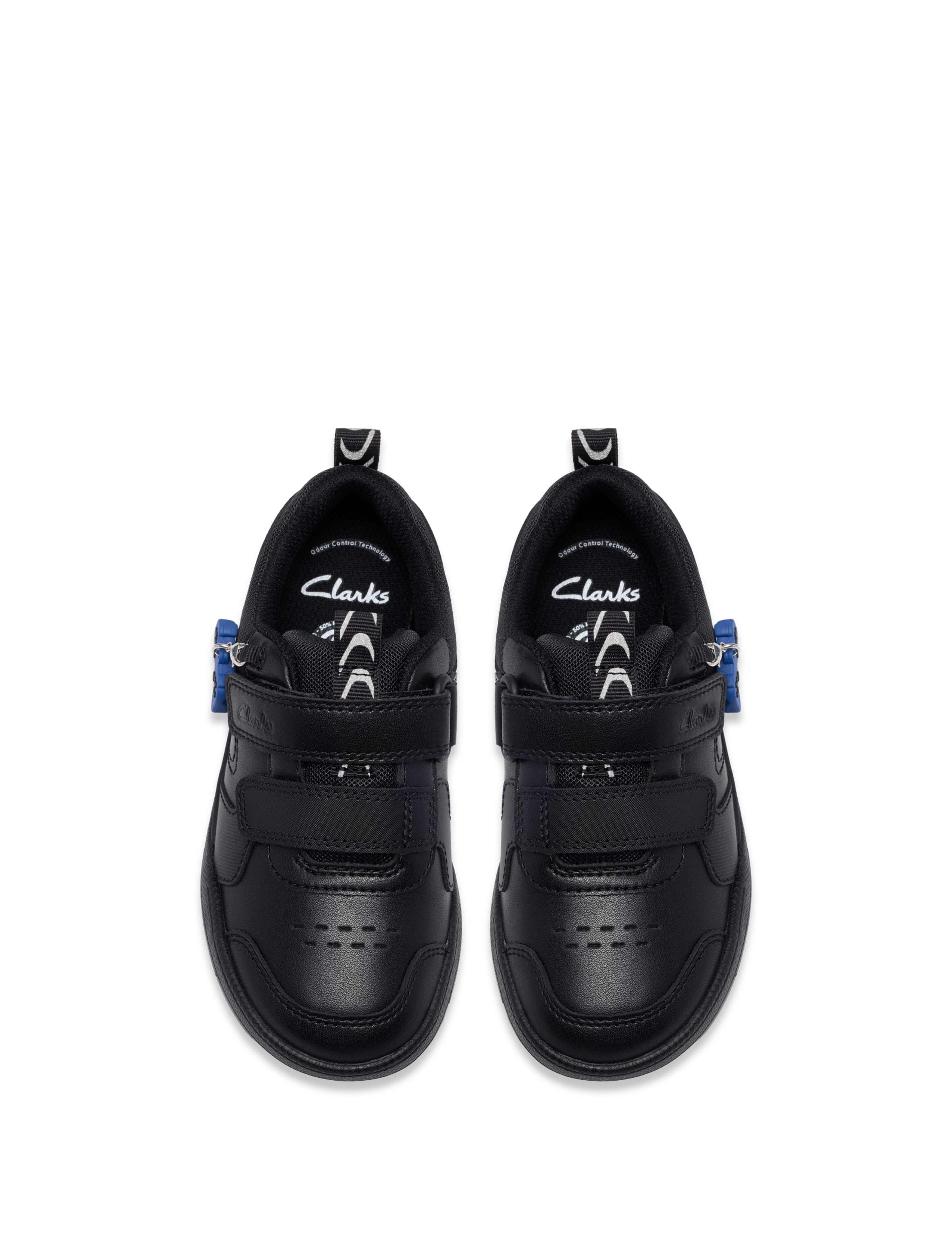 Kids' Leather Riptape School Shoes (10 Small - 2½ Large) 2 of 6