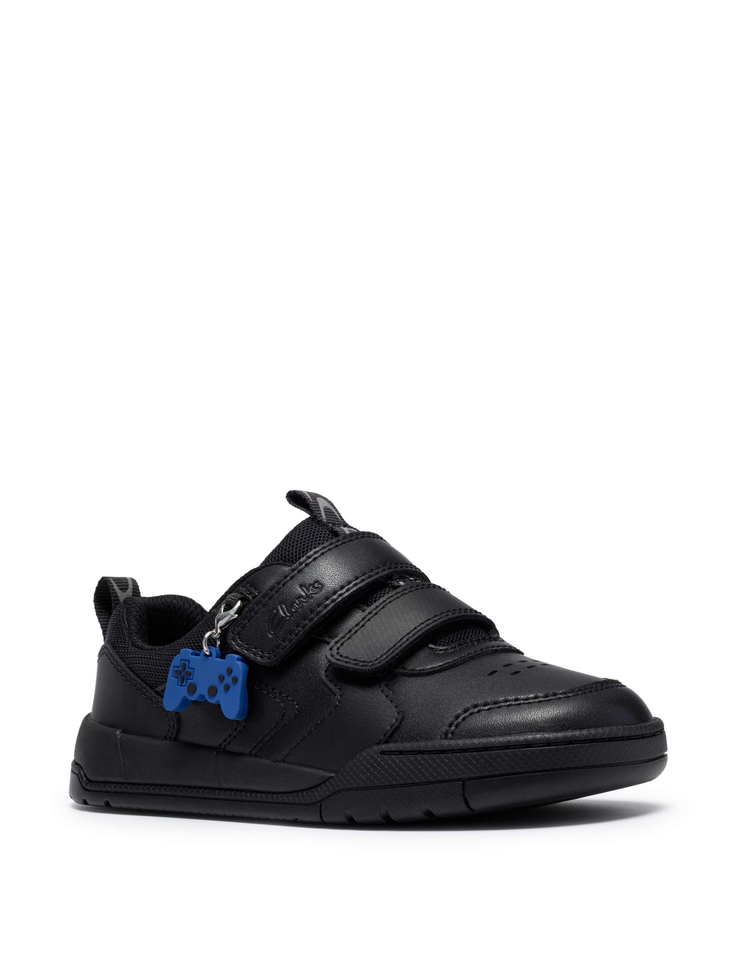 Kids' Leather Riptape School Shoes (10 Small - 2½ Large) 3 of 6