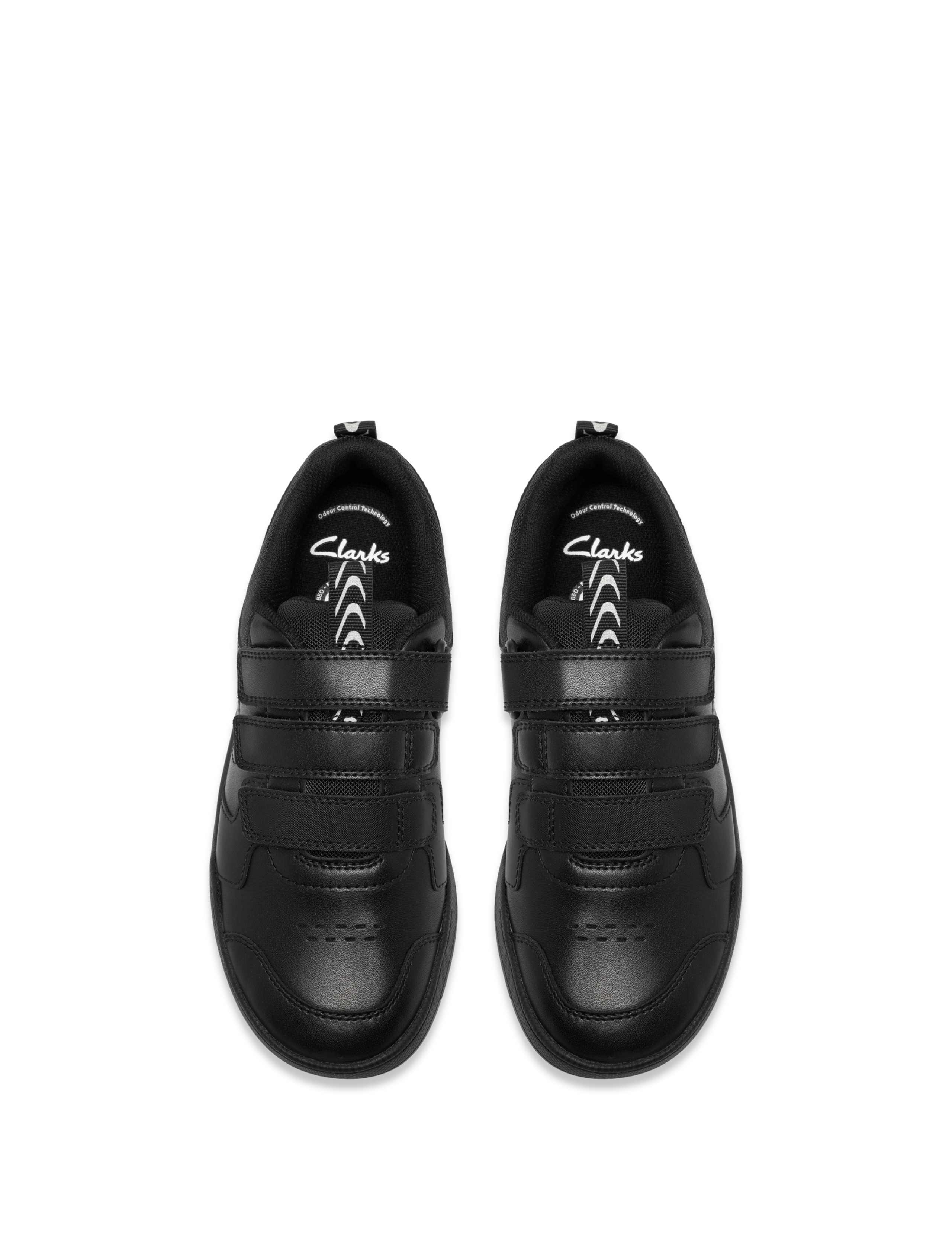 Kids' Leather Riptape School Shoes (3 Large - 7 Large) 2 of 6