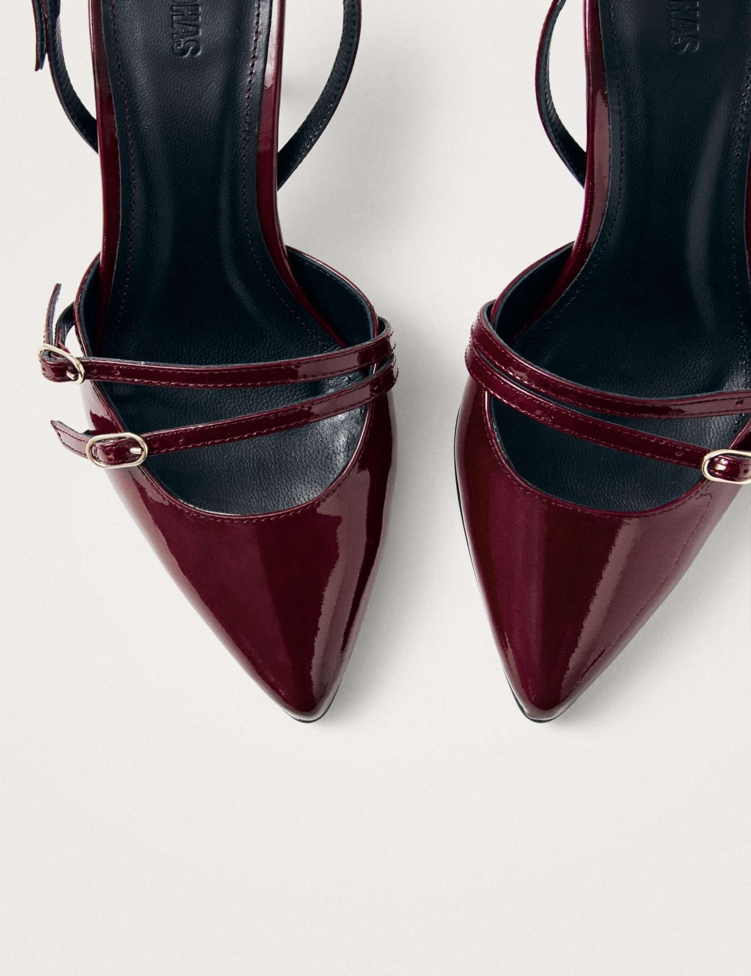 Joelle Onix Leather Patent Kitten Heel Pumps 5 of 5