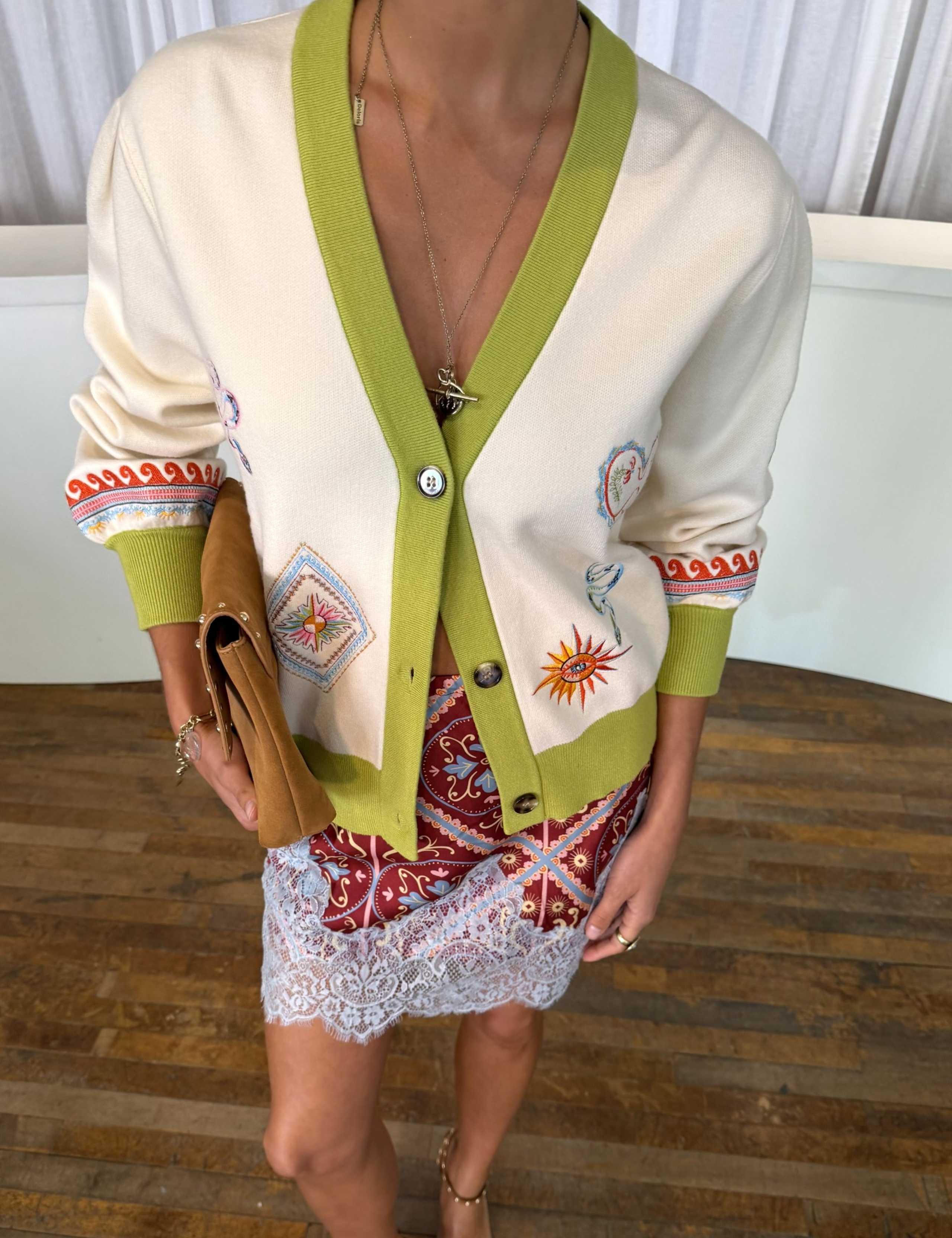 Cardigan with Charms Embroidery 2 of 5