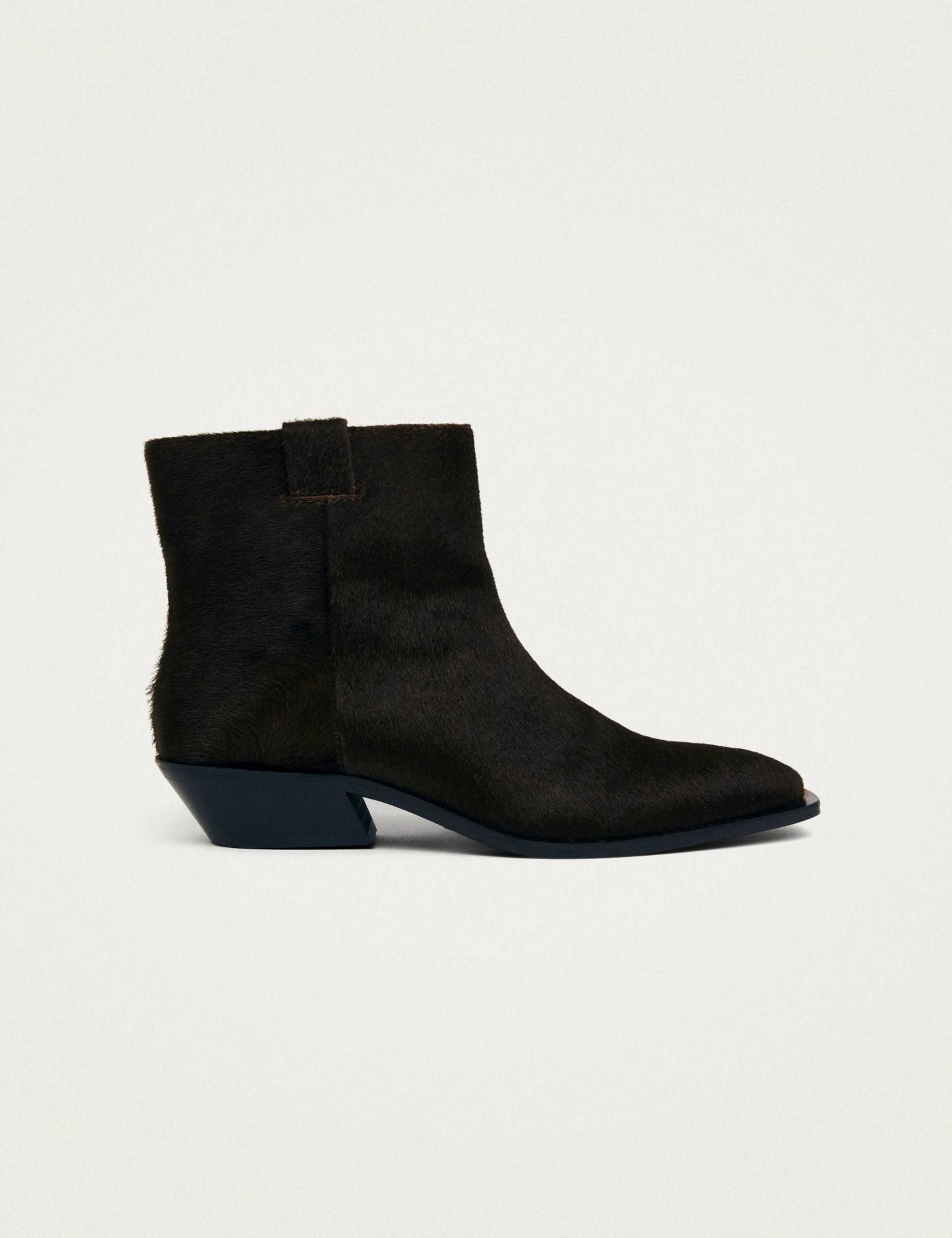 Syd Leather Cuban Heel Ankle Boots 1 of 4