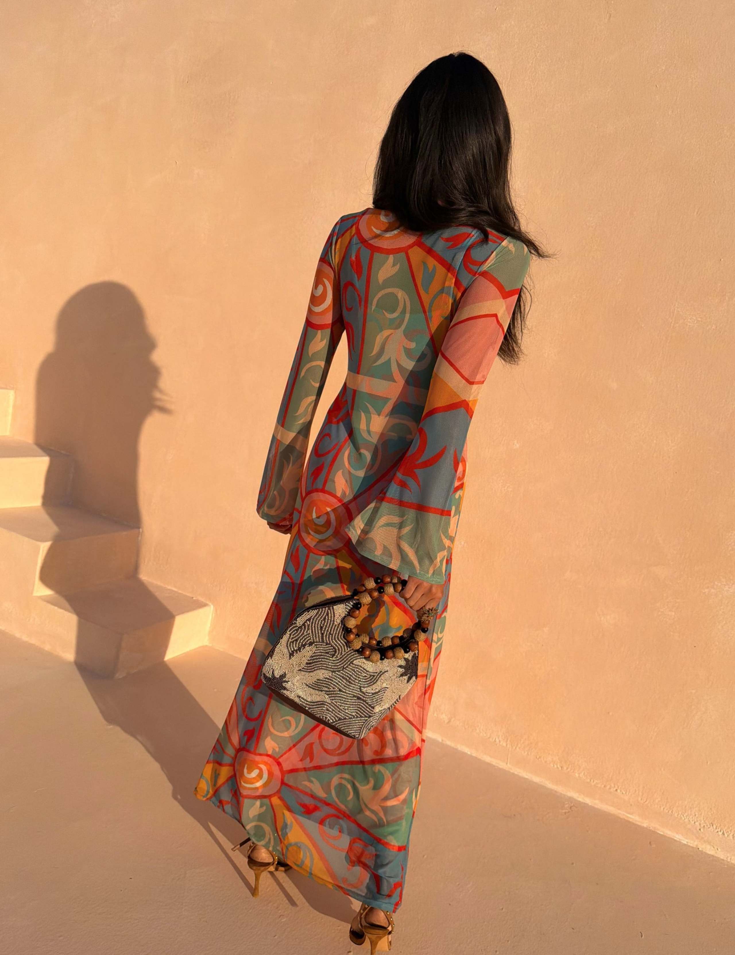 Kaleidoscope Print Maxi Column Dress 3 of 5