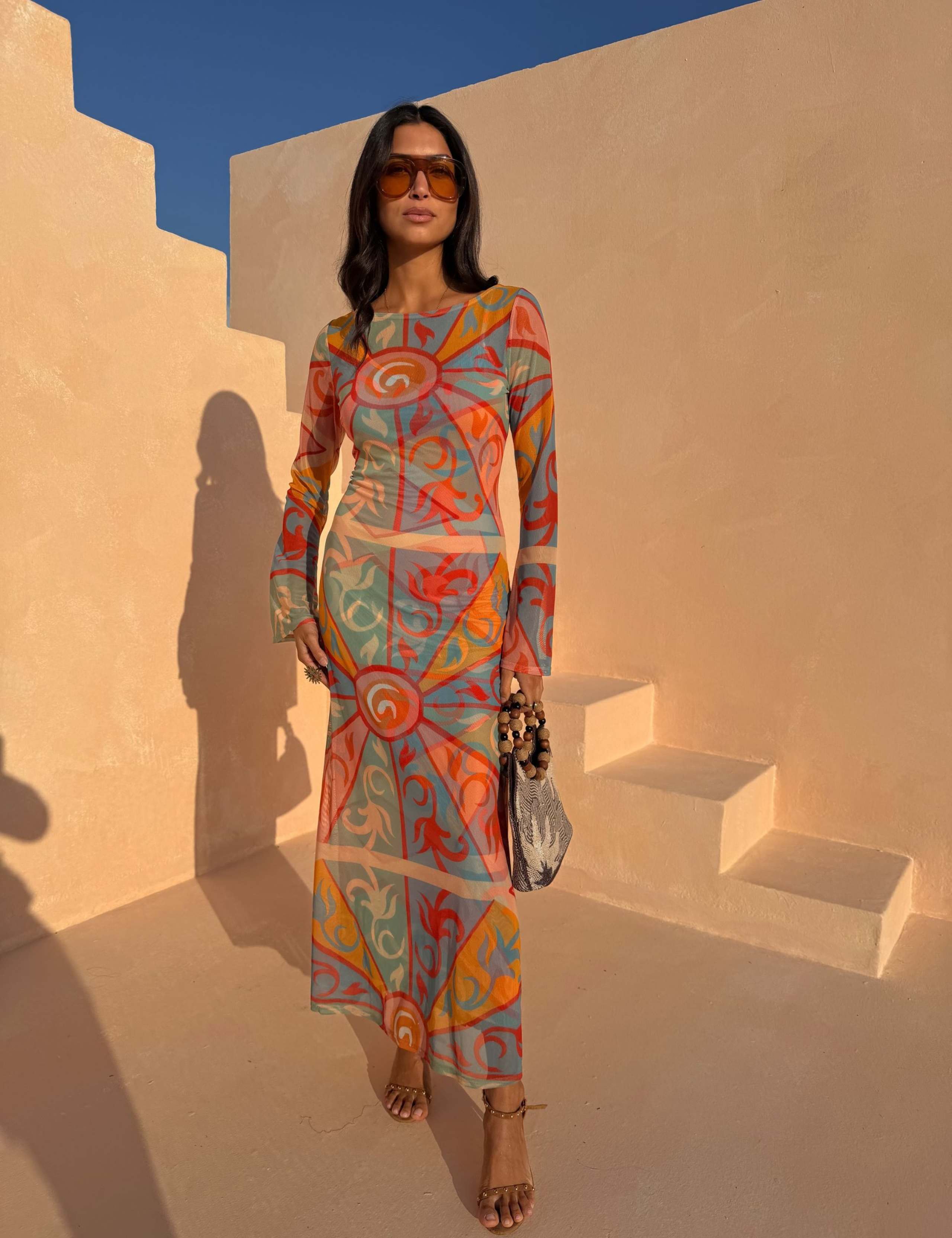 Kaleidoscope Print Maxi Column Dress 5 of 5