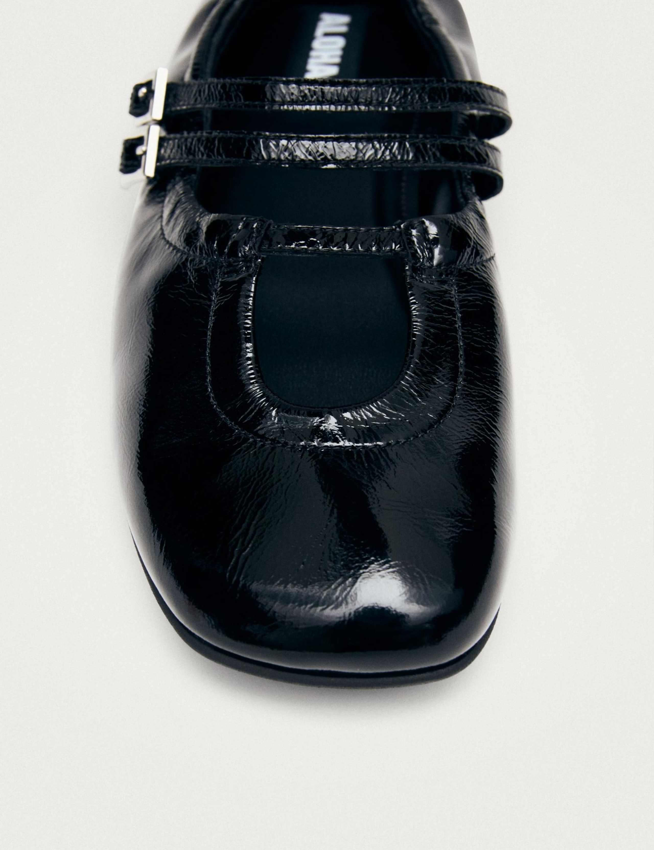 Anne Patent Leather Buckle Ballet Pumps 6 of 6