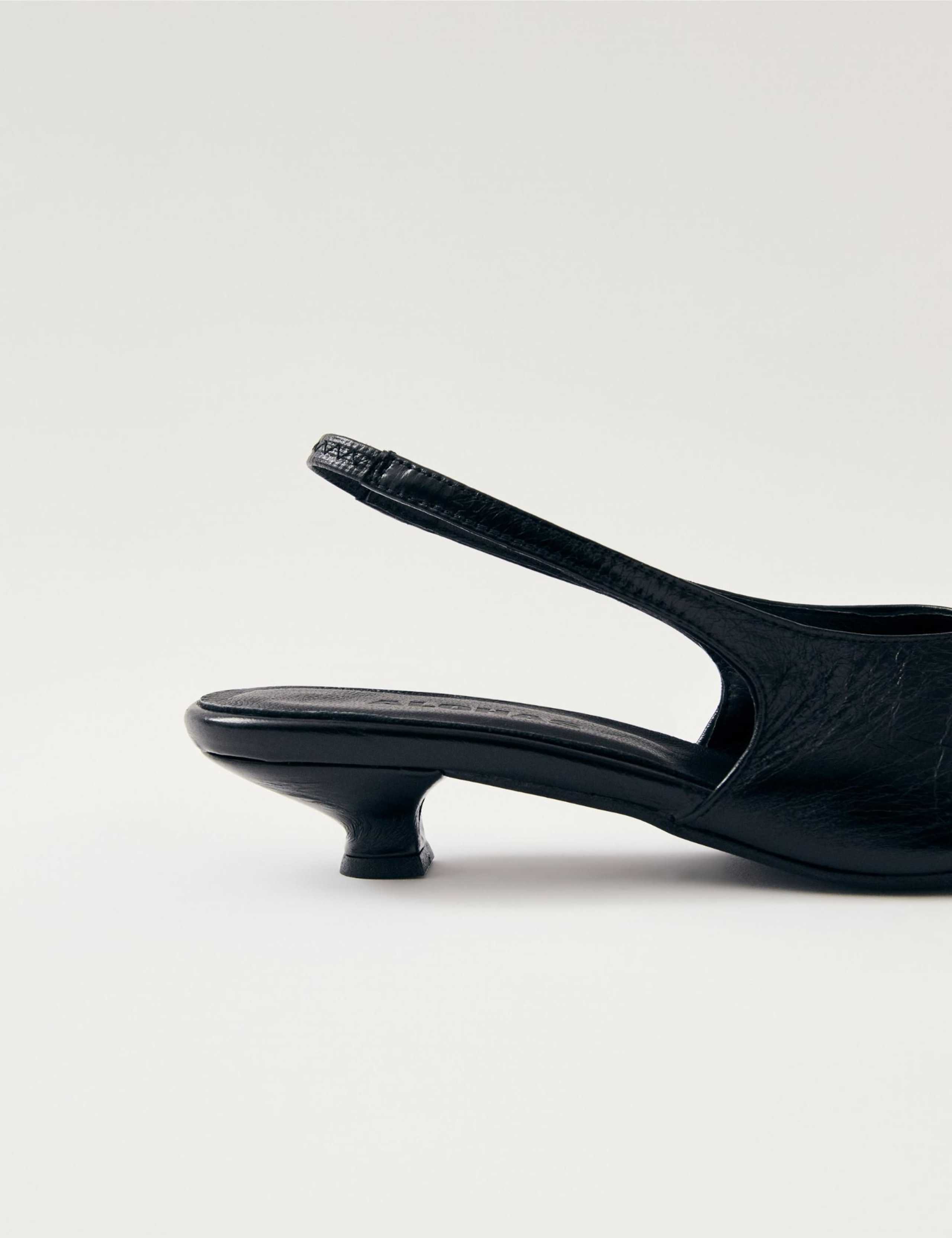 Eros Leather Kitten Heel Slingback Mules 6 of 8