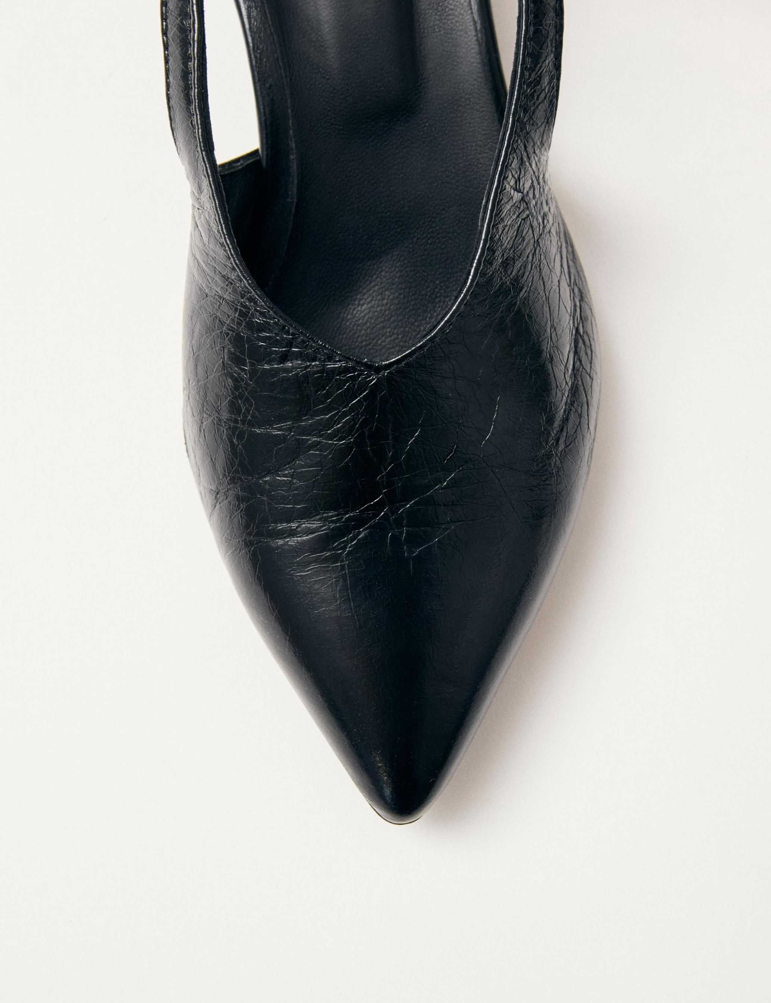 Eros Leather Kitten Heel Slingback Mules 7 of 8