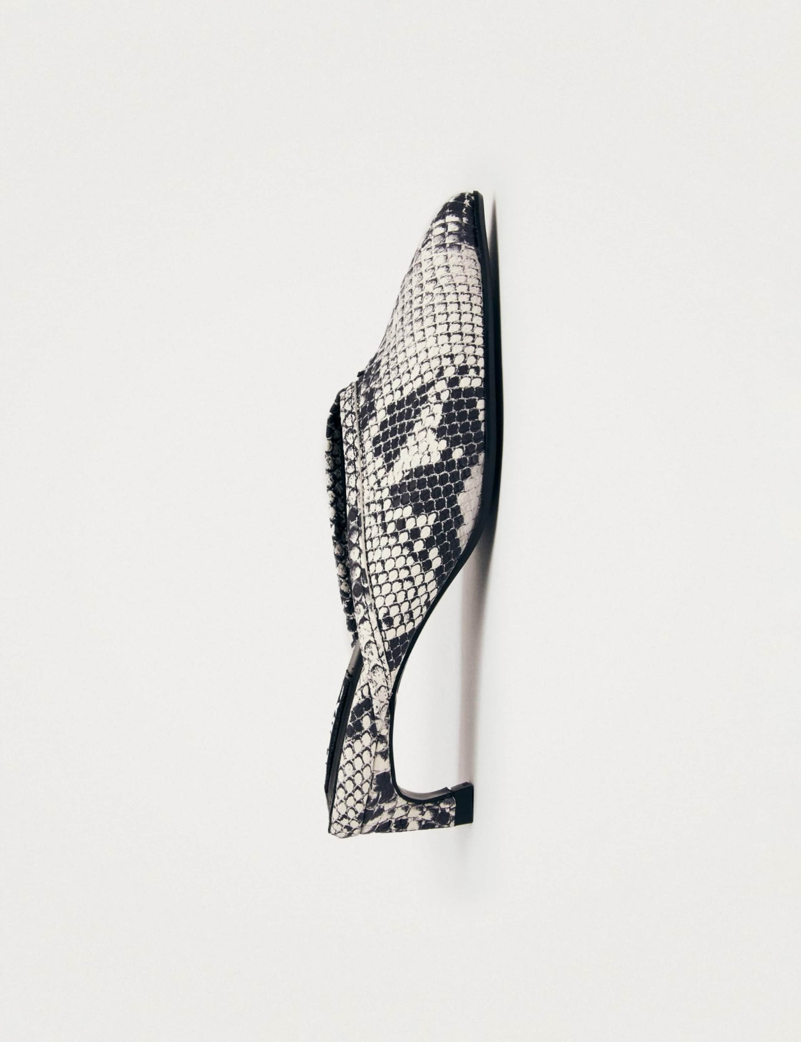 Tessa Leather Snake Print Pointed Mules 4 of 7