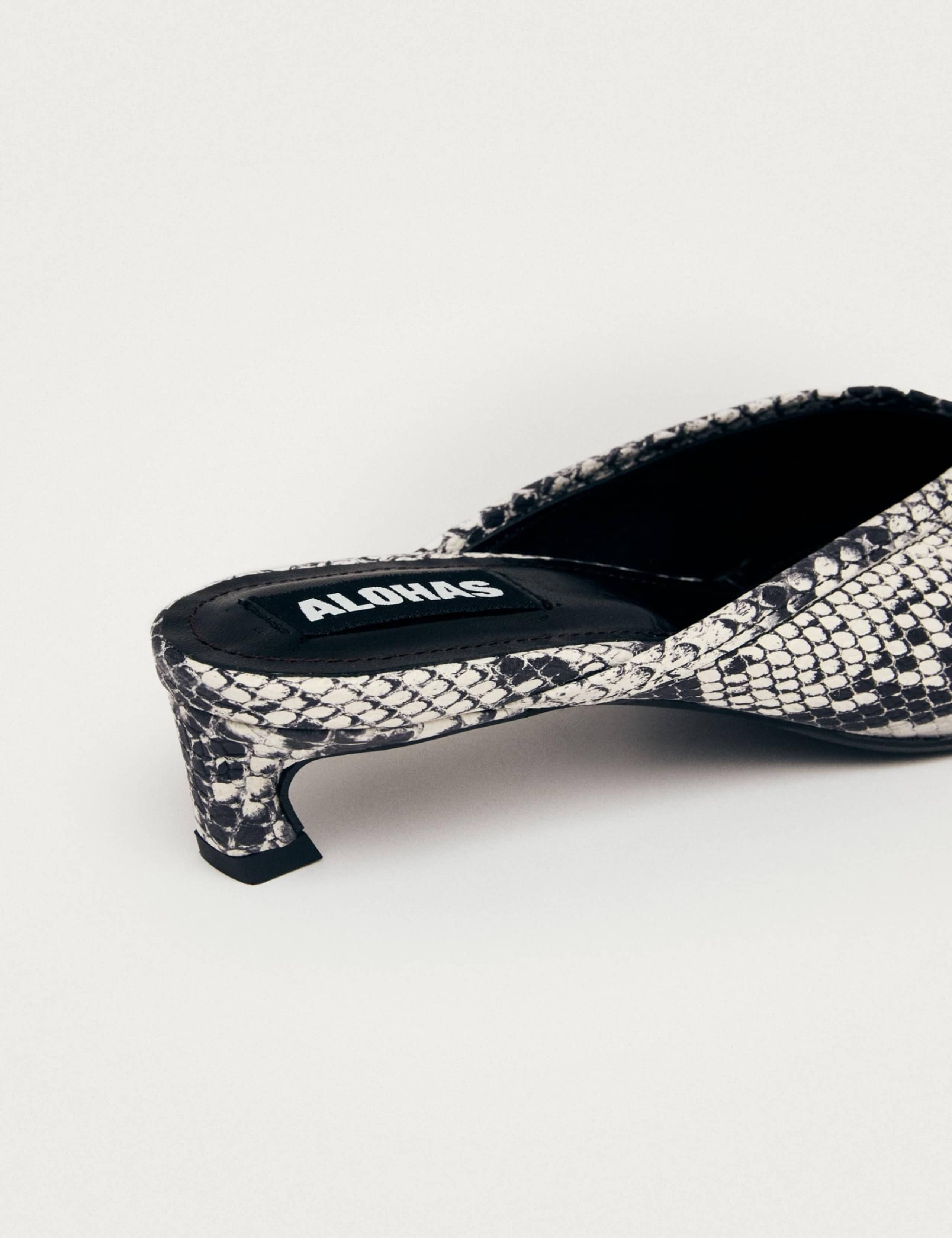 Tessa Leather Snake Print Pointed Mules 7 of 7