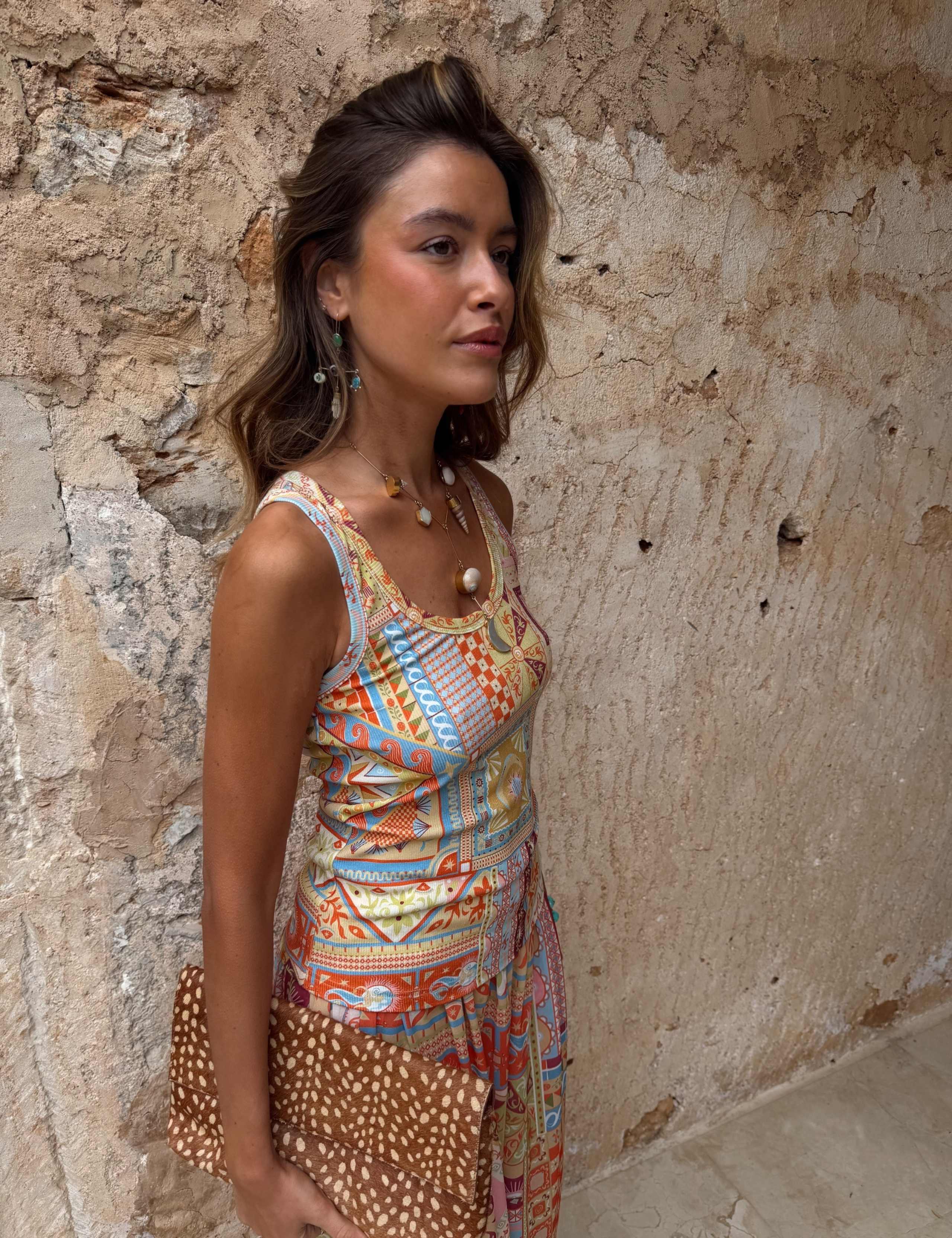 Printed Ribbed Vest 3 of 4