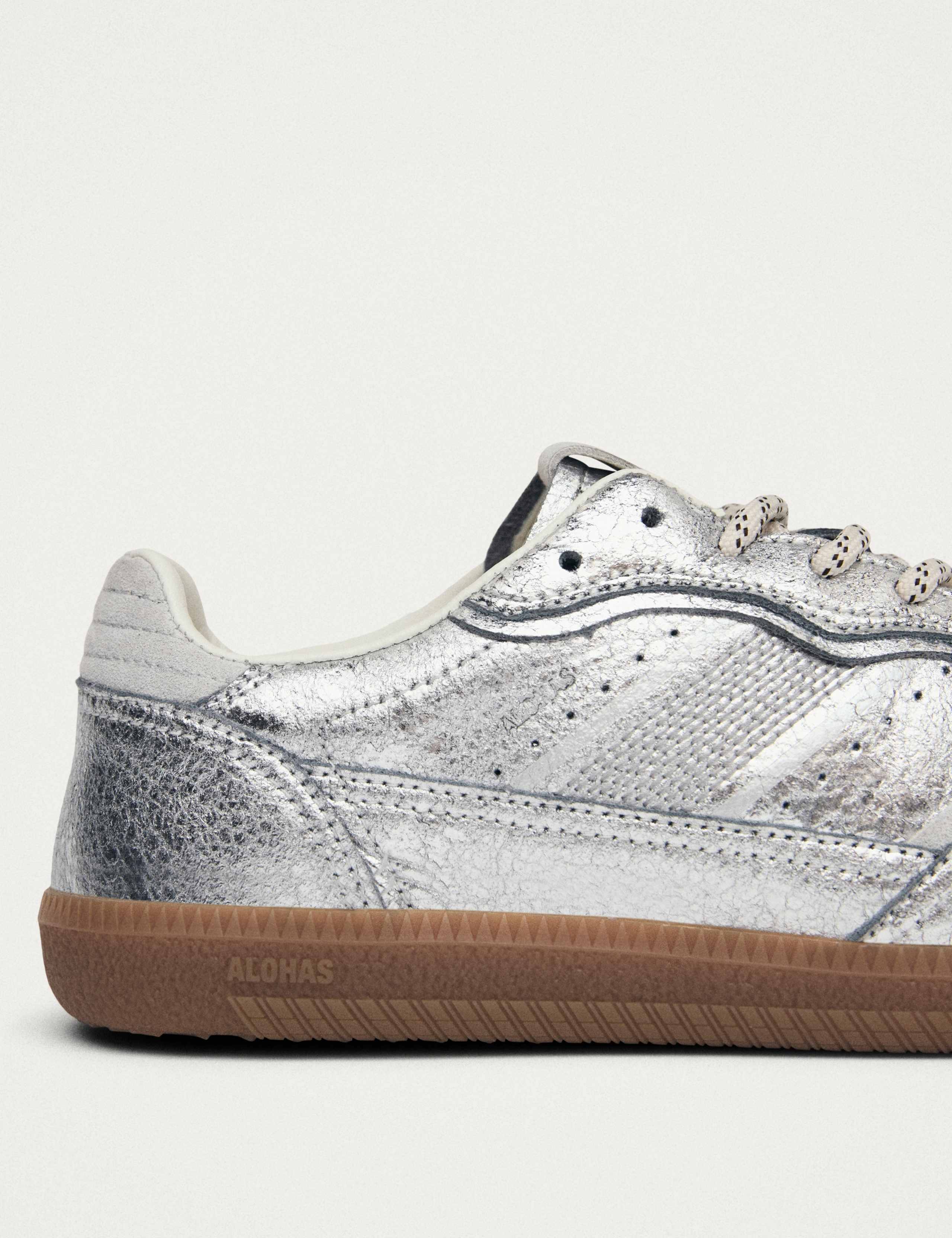 Tb.490 Leather Metallic Trainers 2 of 7