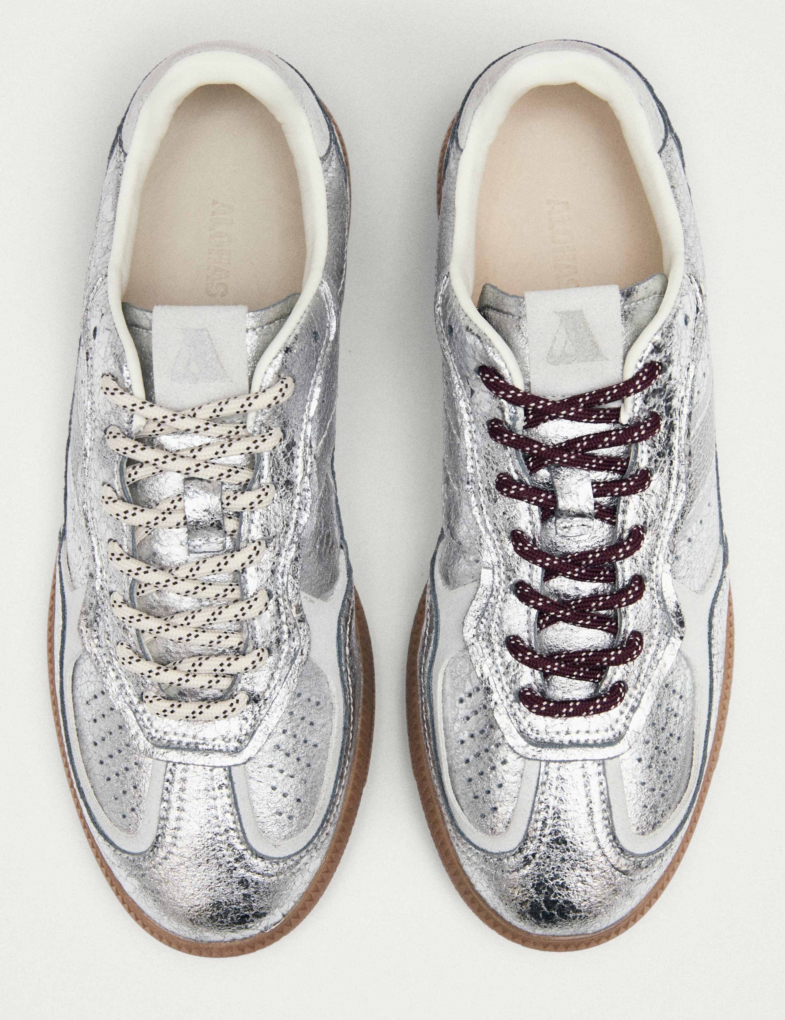 Tb.490 Leather Metallic Trainers 3 of 7
