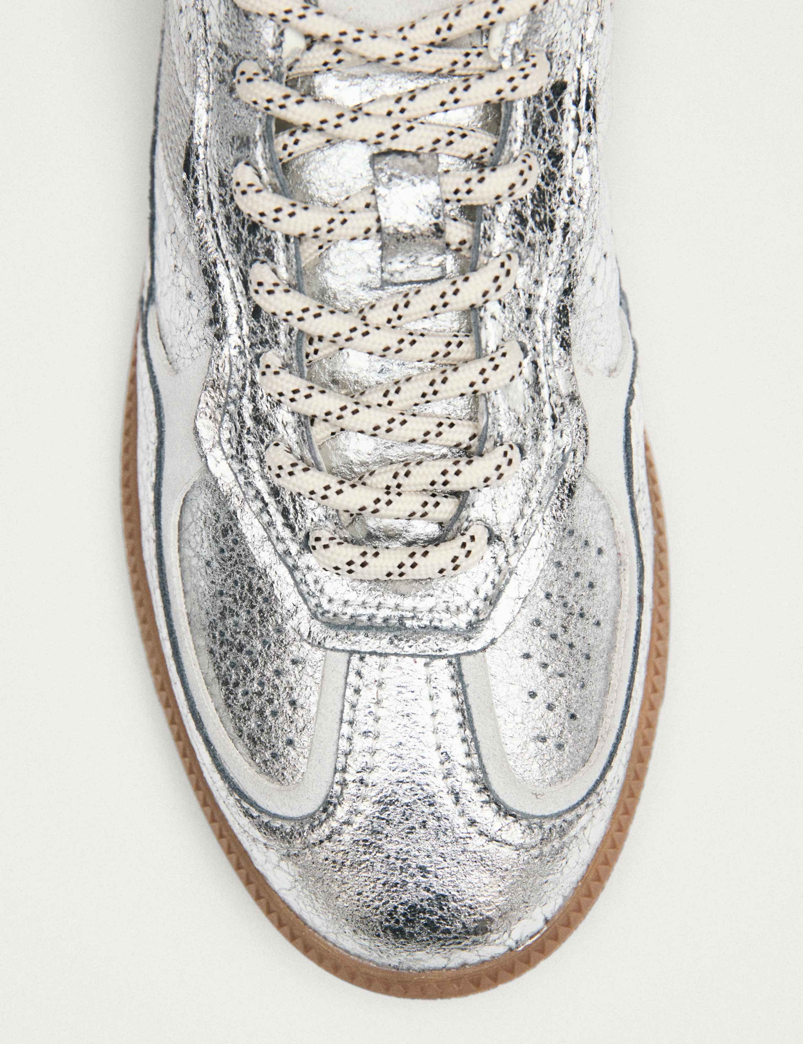 Tb.490 Leather Metallic Trainers 5 of 7