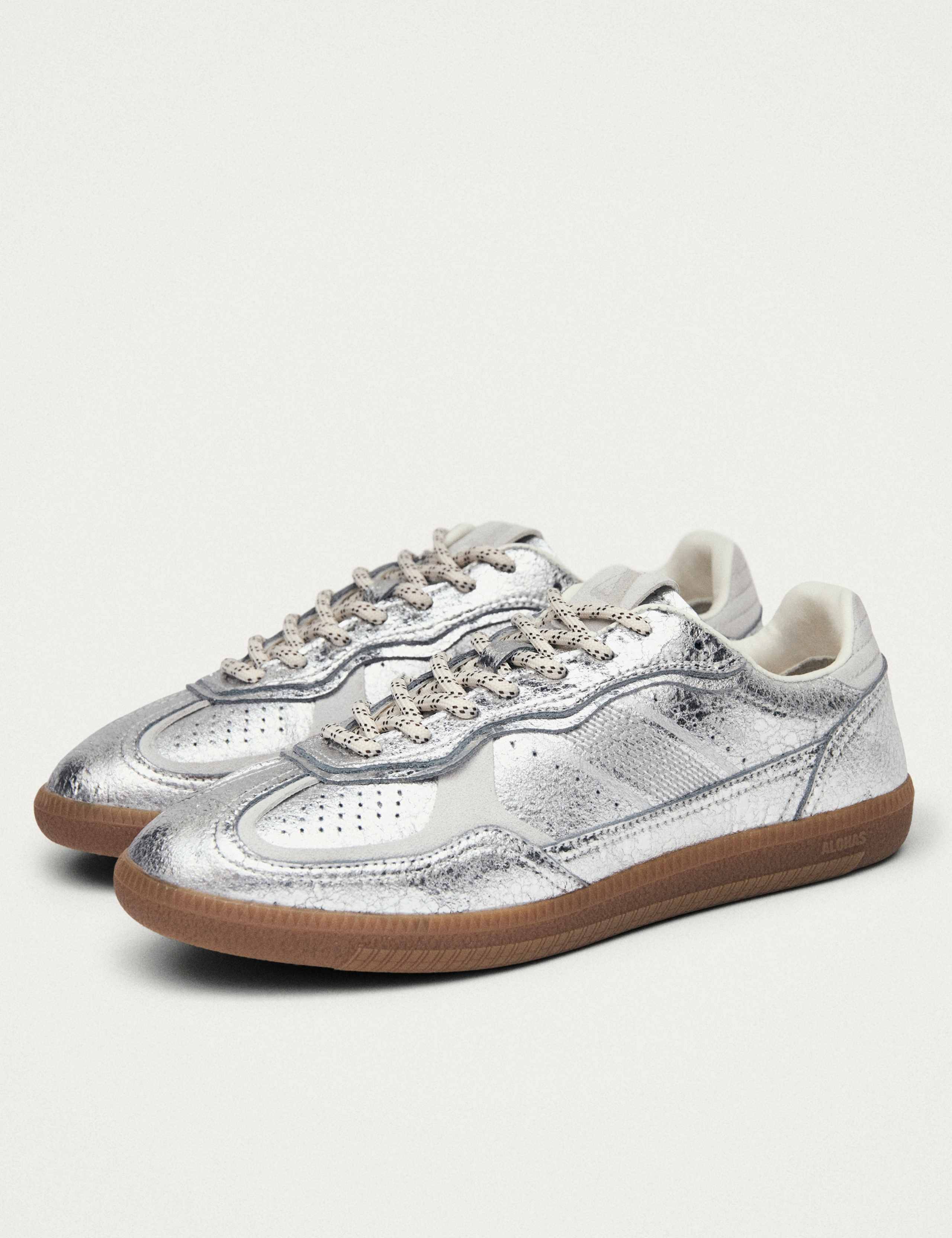 Tb.490 Leather Metallic Trainers 6 of 7