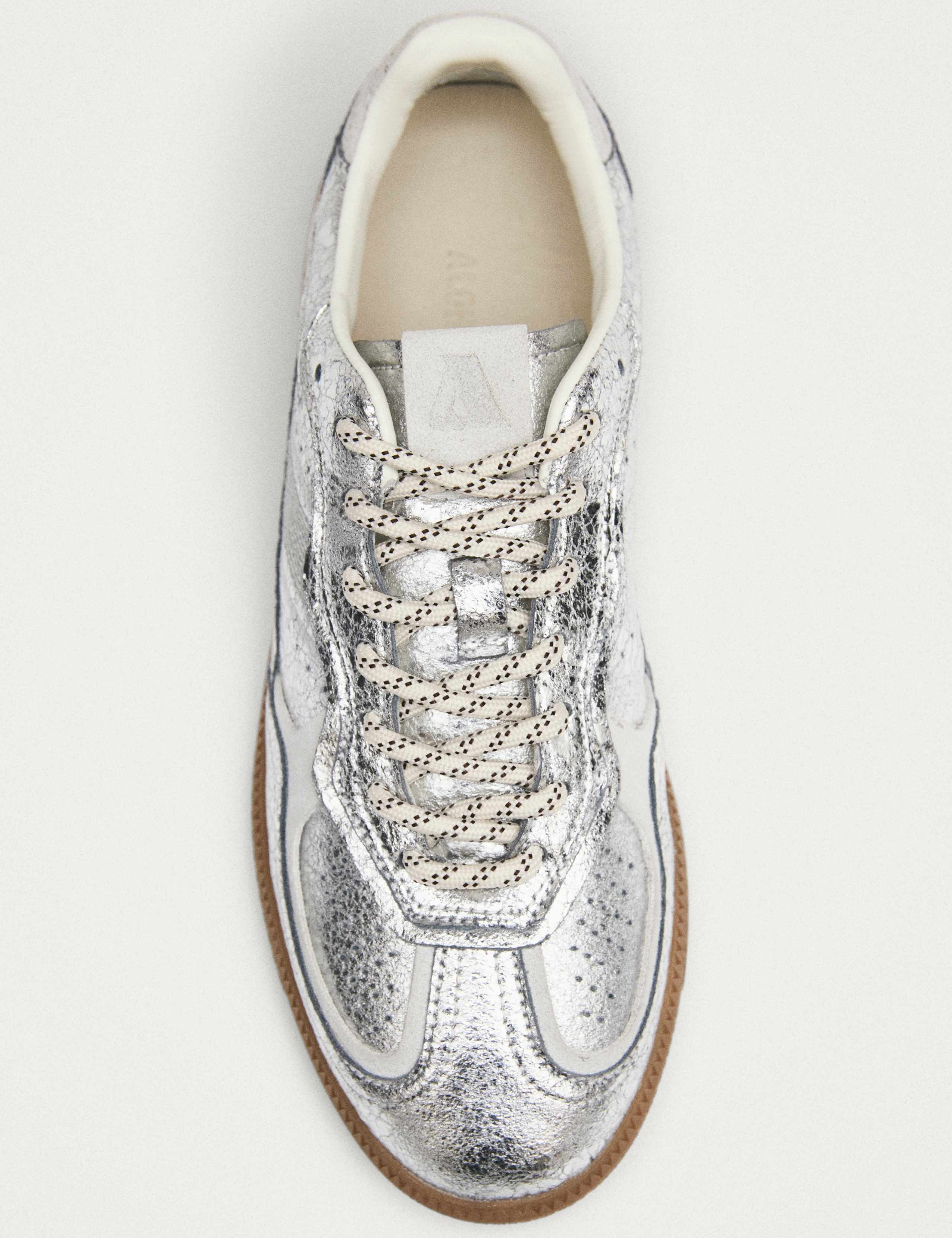 Tb.490 Leather Metallic Trainers 7 of 7