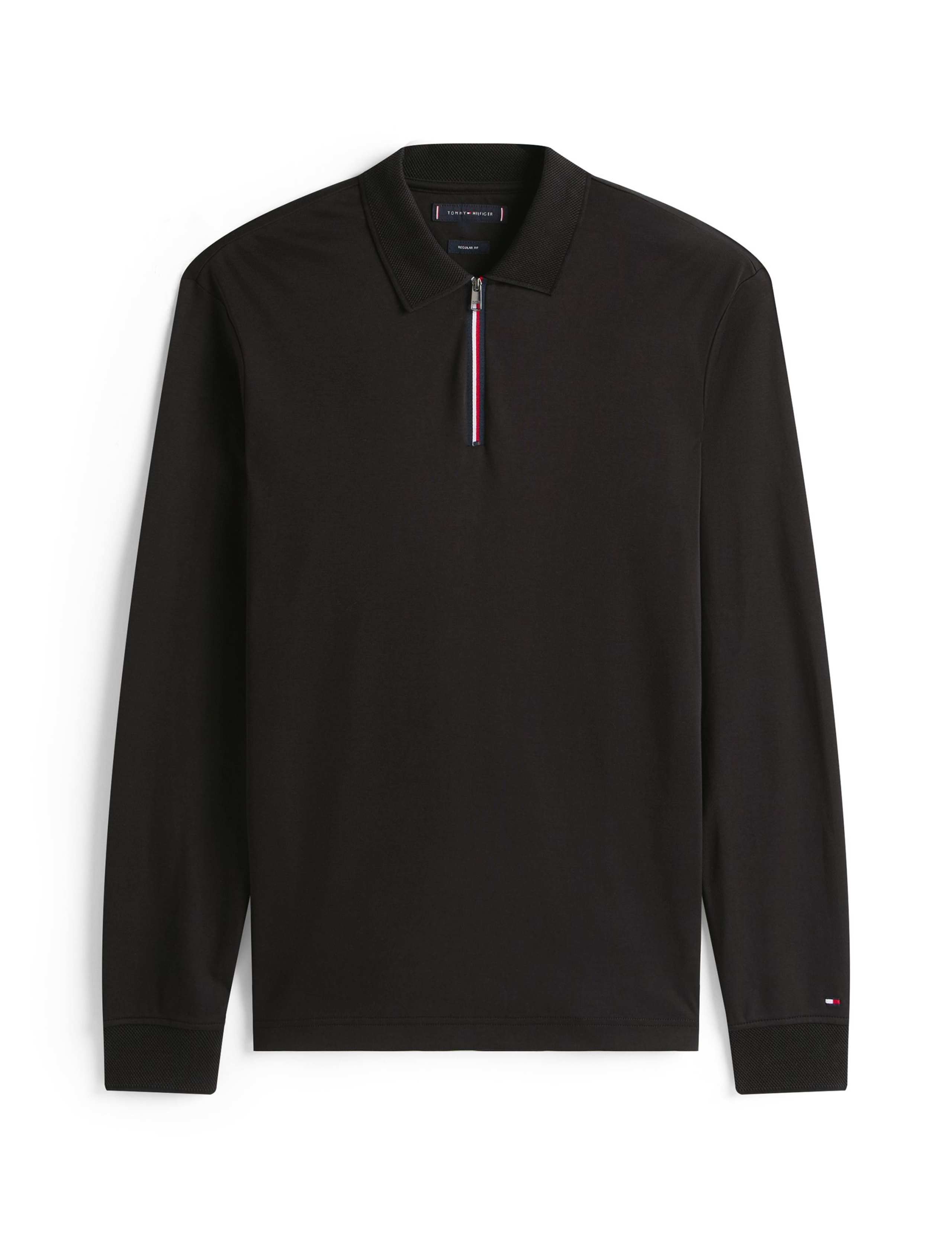 Pure Cotton Half Zip Long Sleeve Polo Shirt 2 of 5