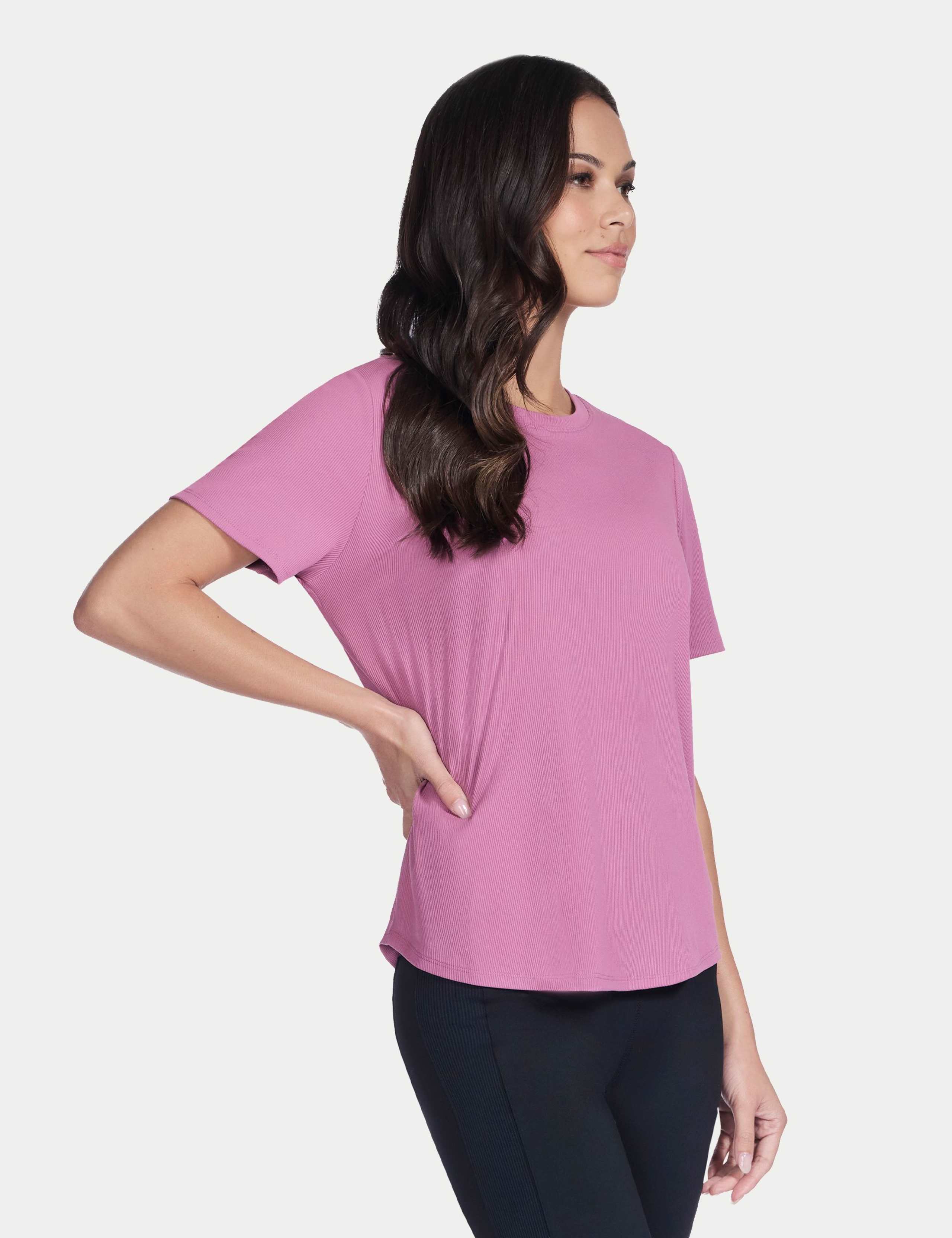 GO WALK Luxe Rib Crew Neck T-Shirt 2 of 3